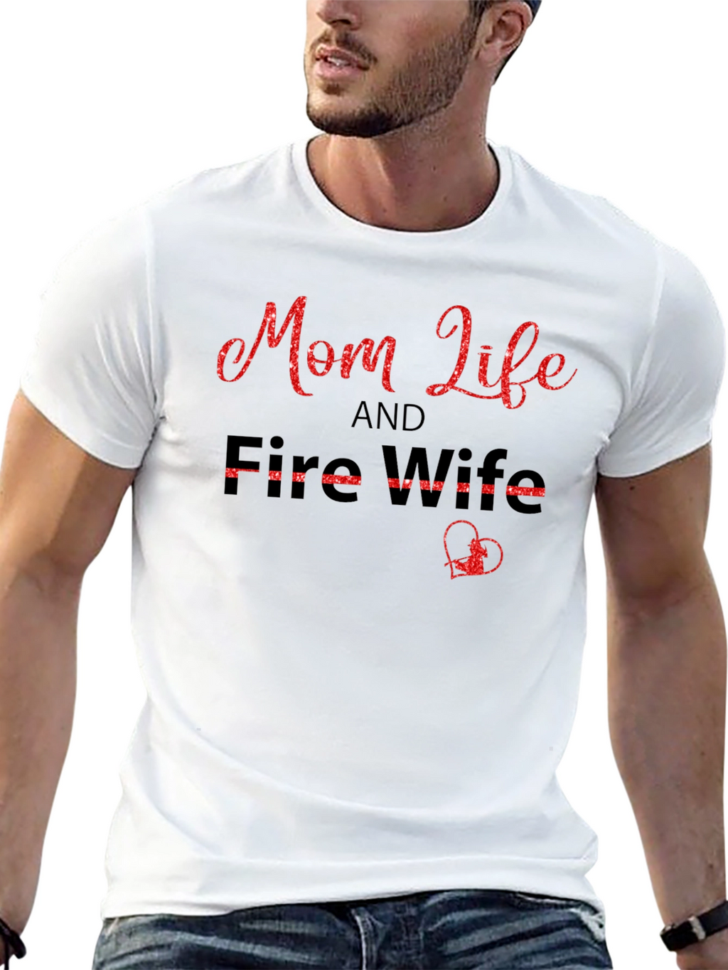 Mom Life & Fire Wife Black T-Shirt