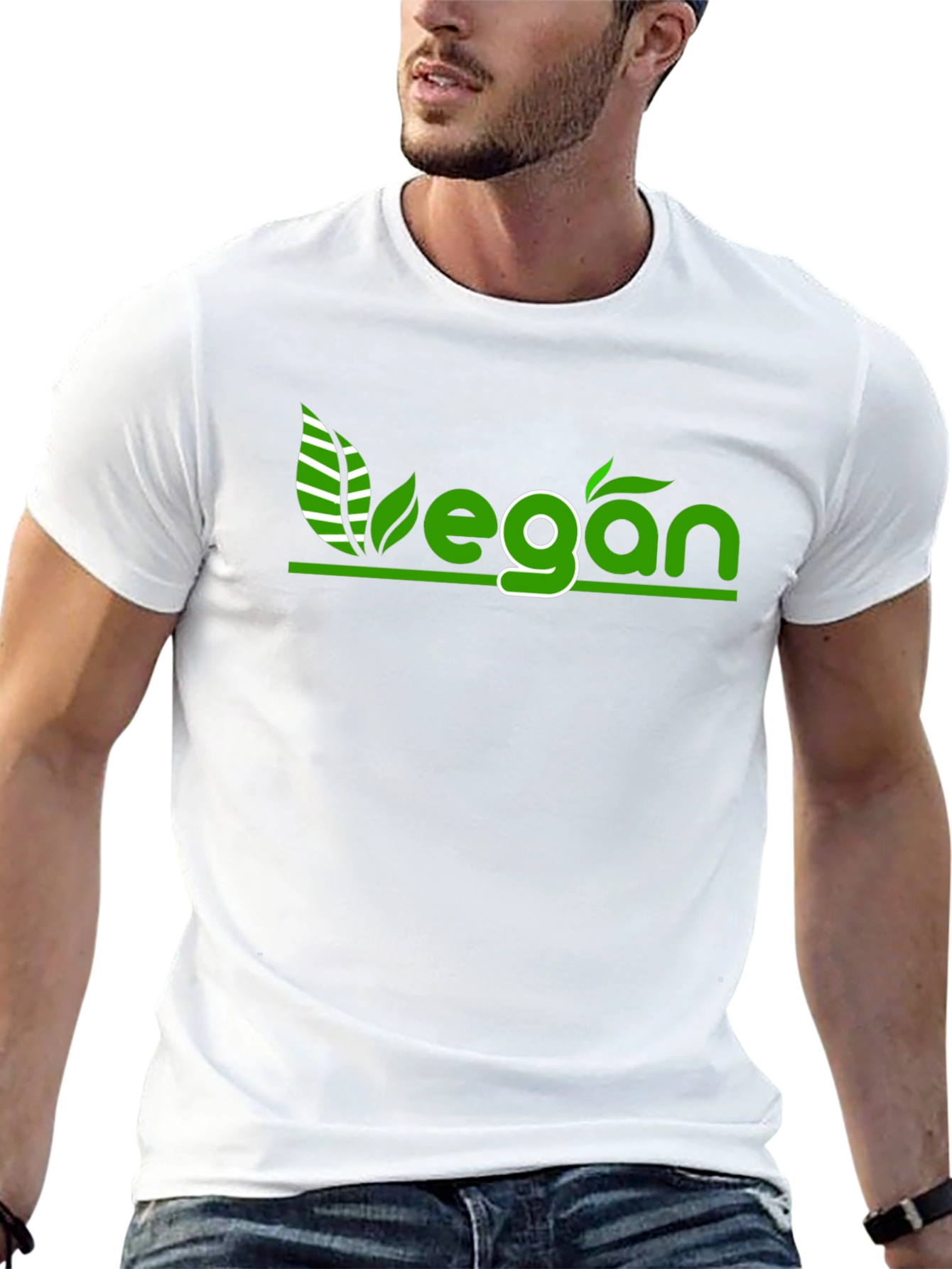 Vegan Graphic Tee - Black Cotton T-Shirt