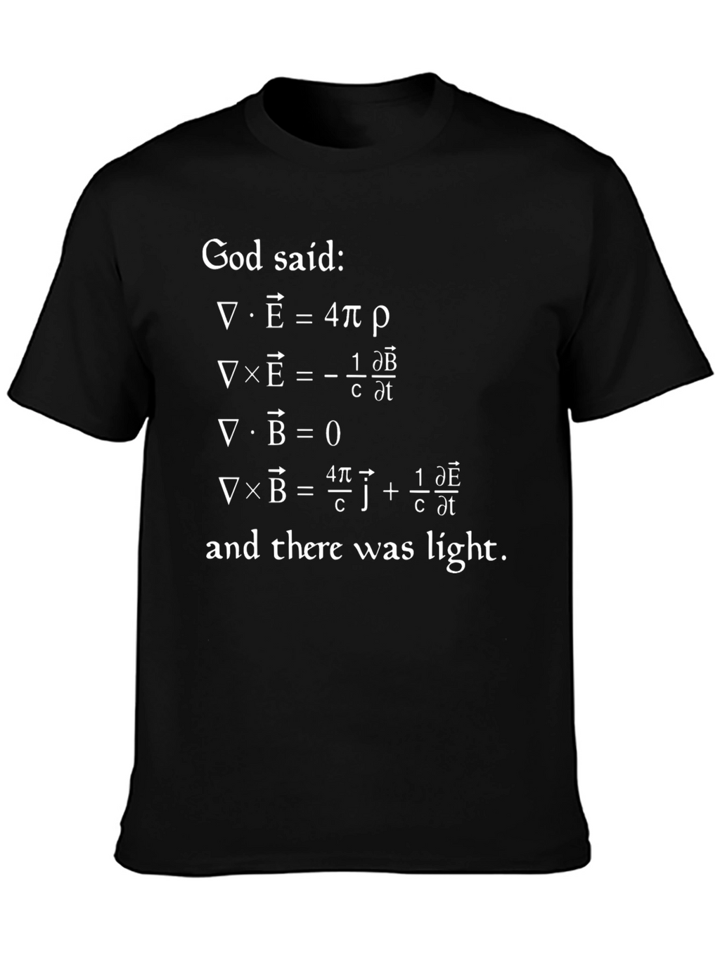 God Said Maxwells Equations Physics T-Shirt
