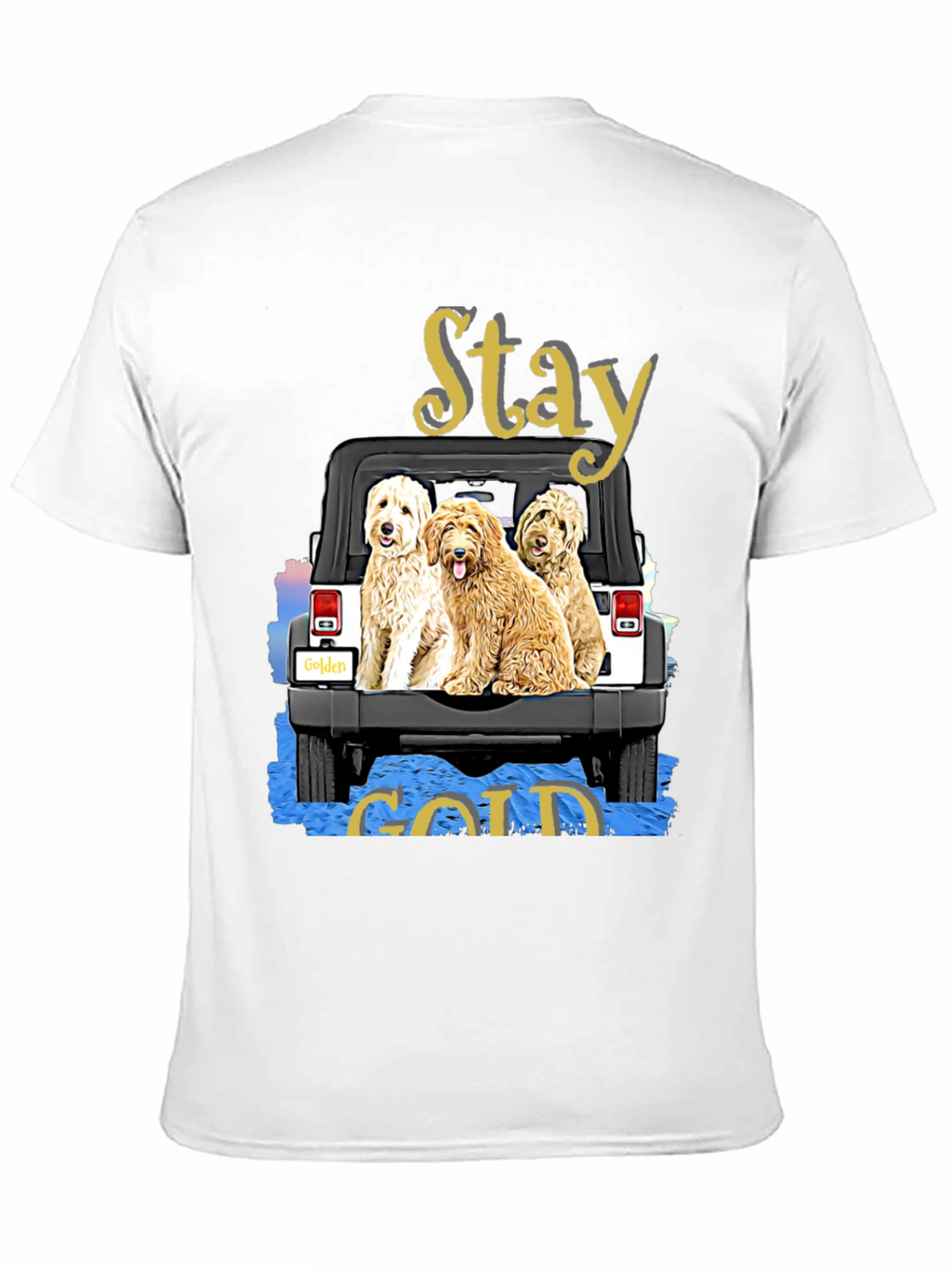 Stay Gold Golden Doodle Jeep T-Shirt