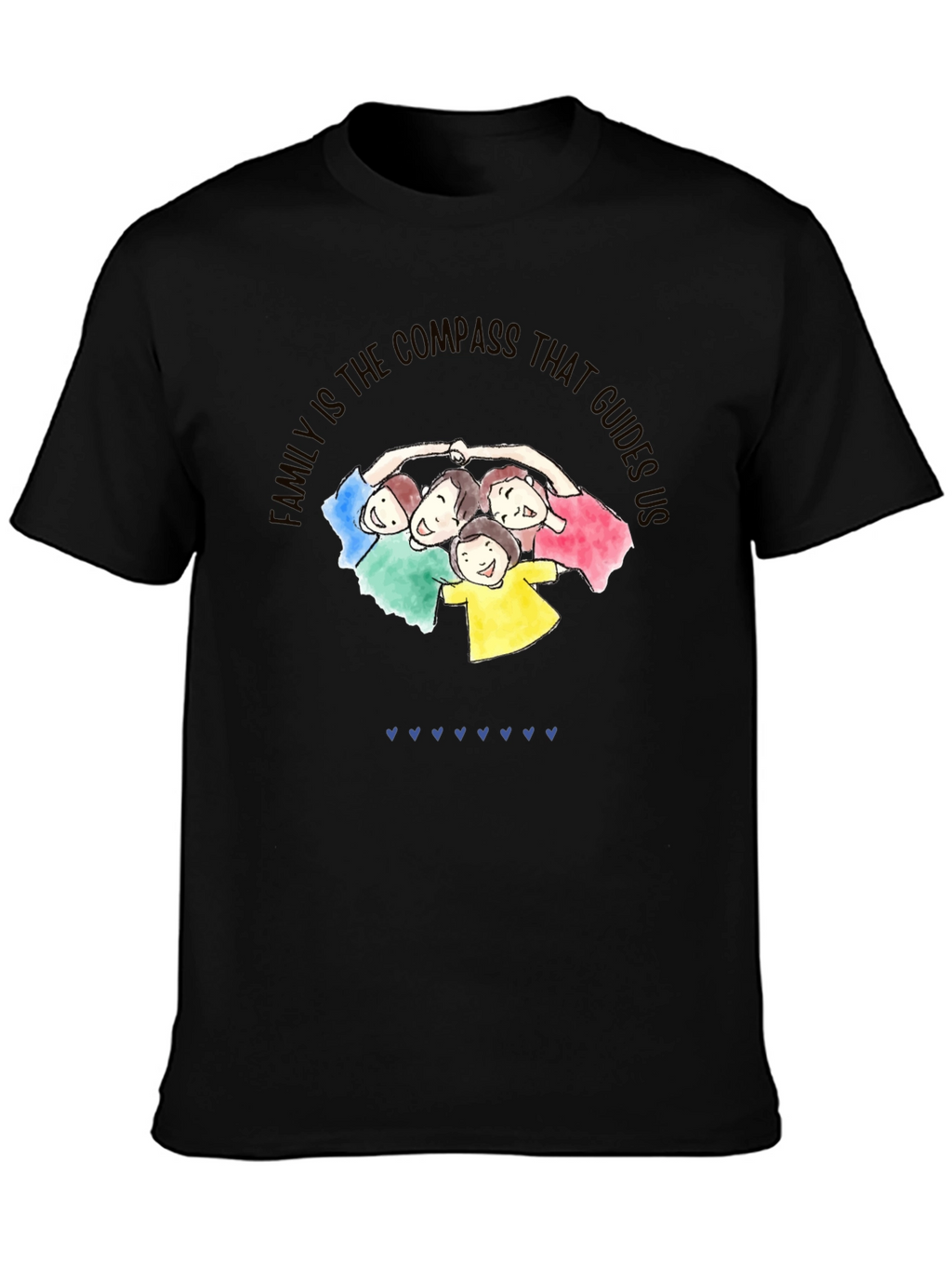 Family Compass Graphic Tee - Unisex Cotton Blend