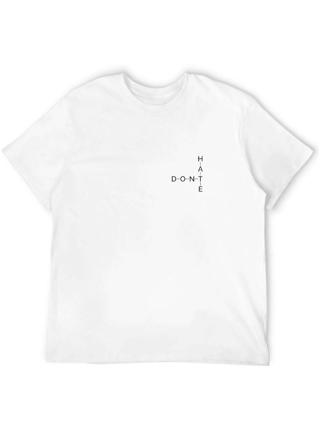 Black Graphic Tee: HATE DONT