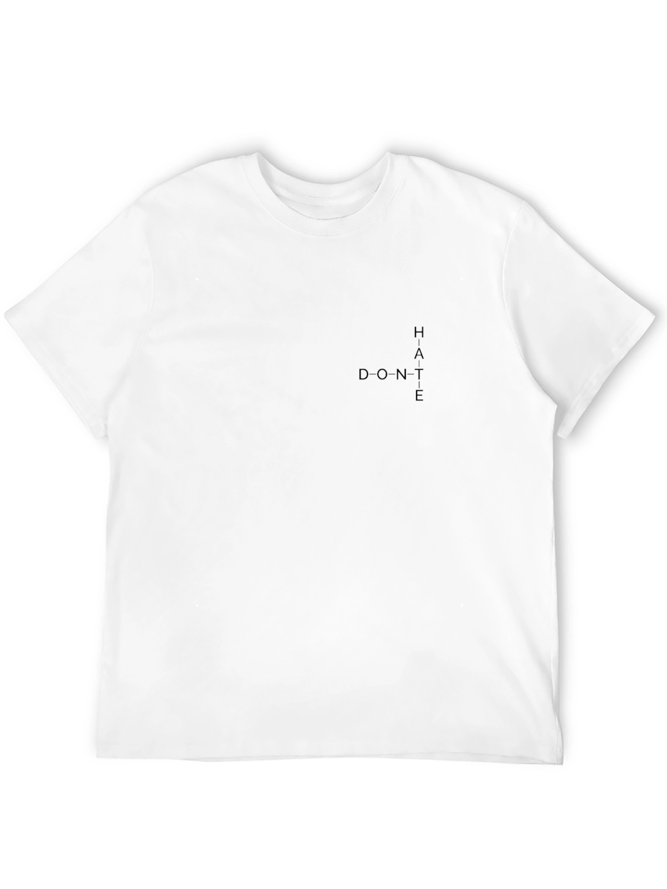 Black Graphic Tee: HATE DONT