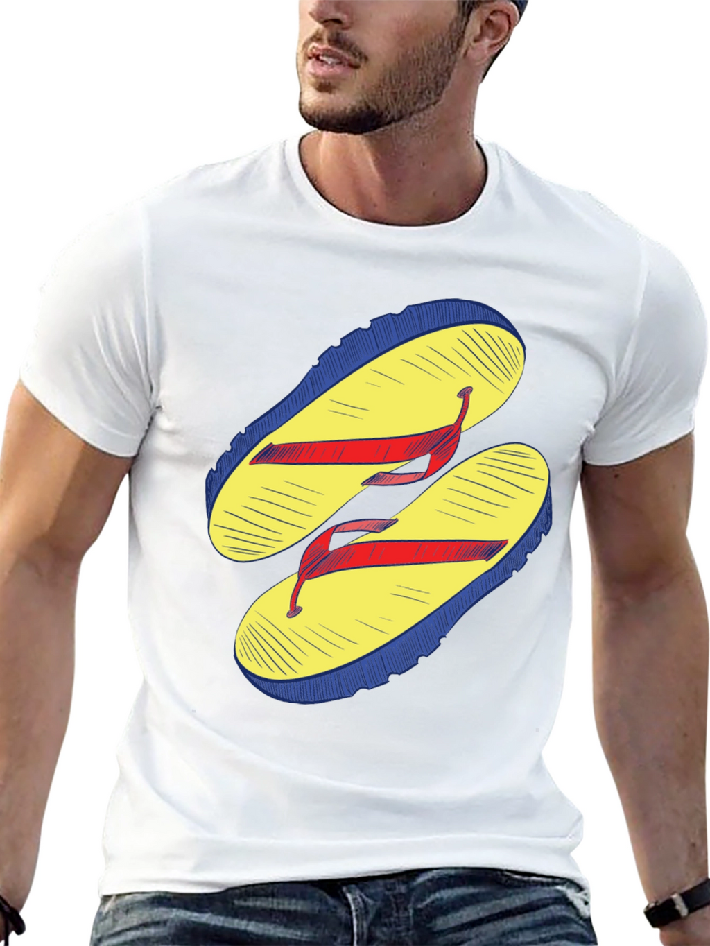 Flip Flop Graphic T-Shirt - Casual Wear