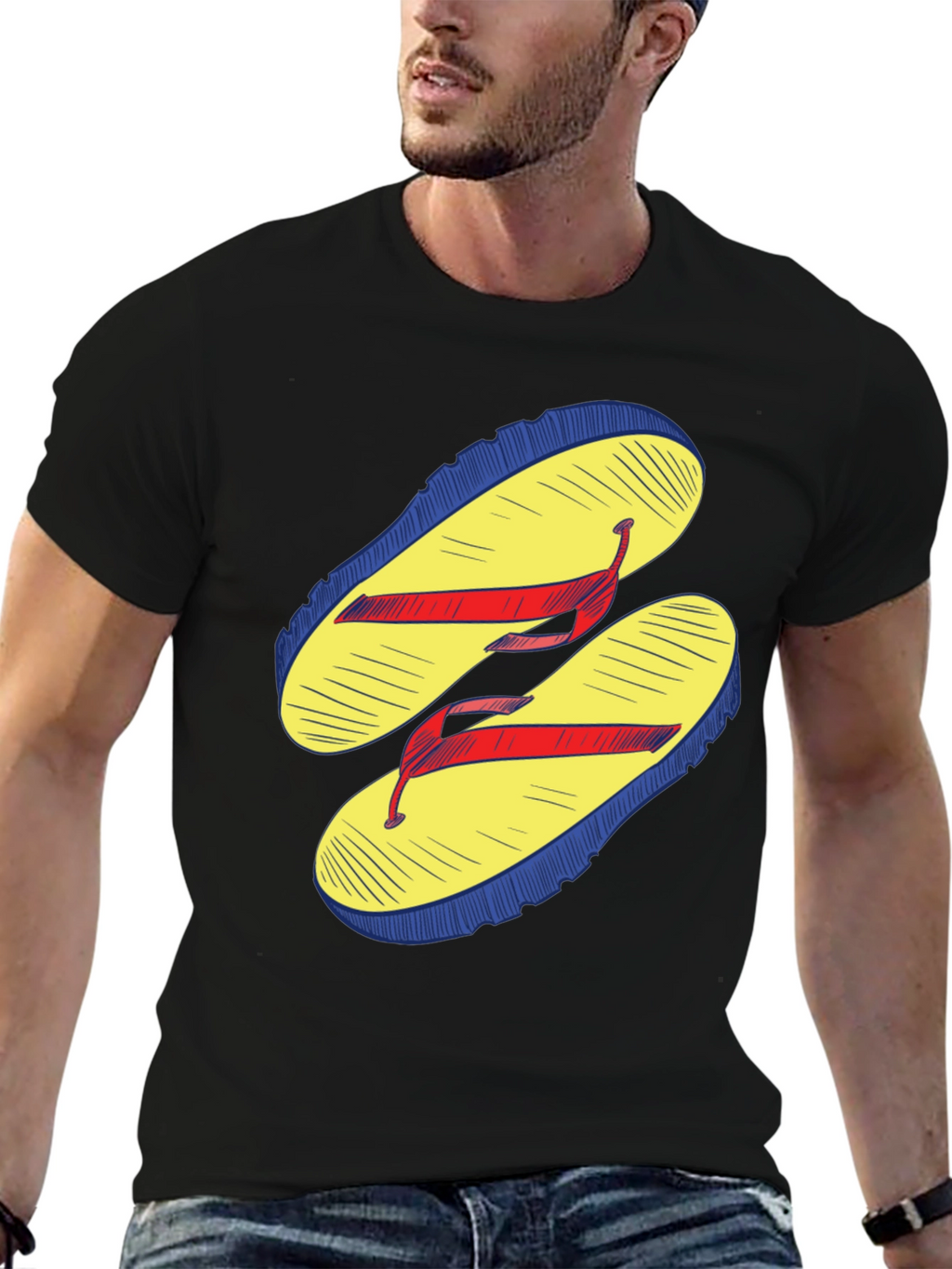 Flip Flop Graphic T-Shirt - Casual Wear
