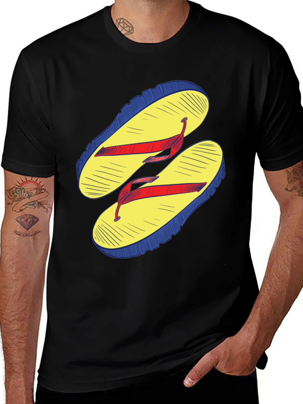 Flip Flop Graphic T-Shirt - Casual Wear