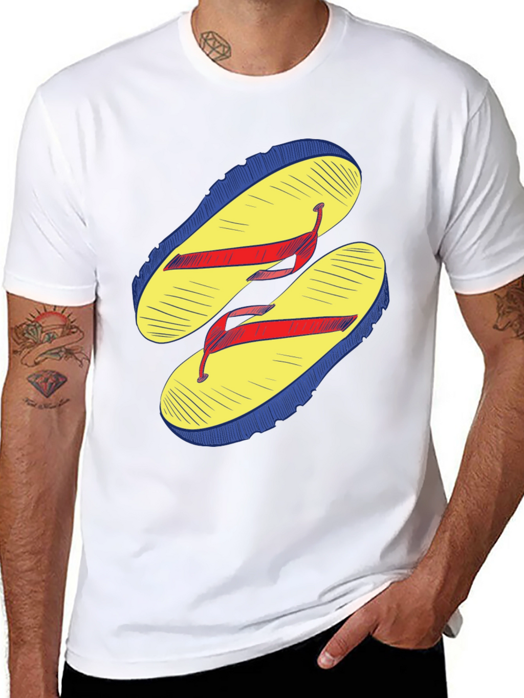Flip Flop Graphic T-Shirt - Casual Wear