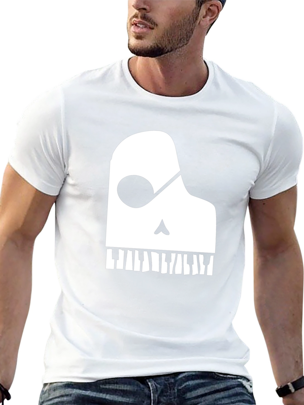 Piano Skull T-Shirt - Music Lover Tee