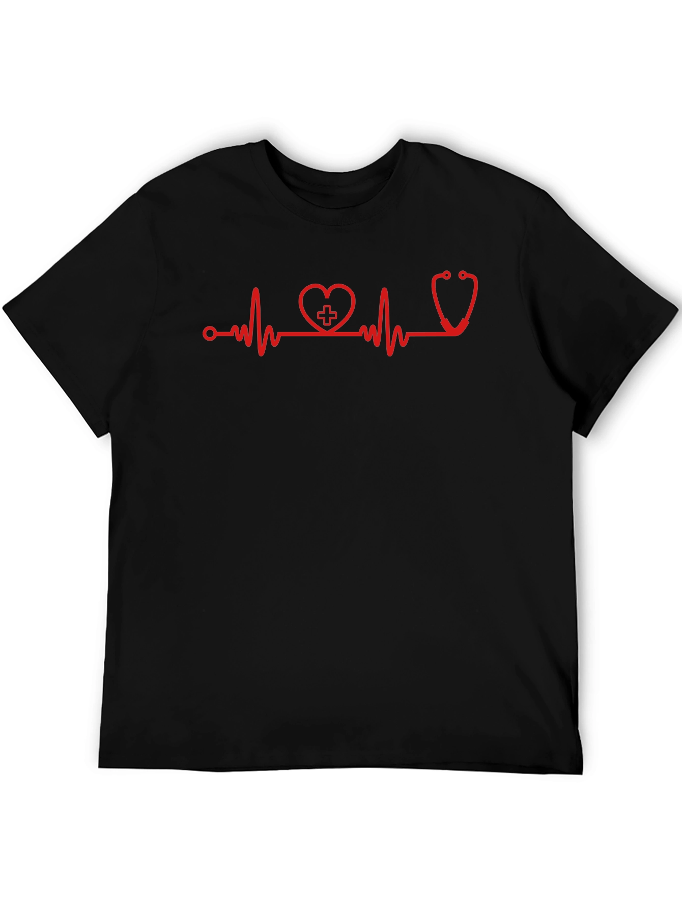 Heartbeat Stethoscope Graphic T-Shirt