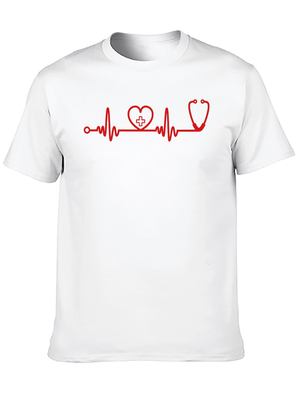 Heartbeat Stethoscope Graphic T-Shirt
