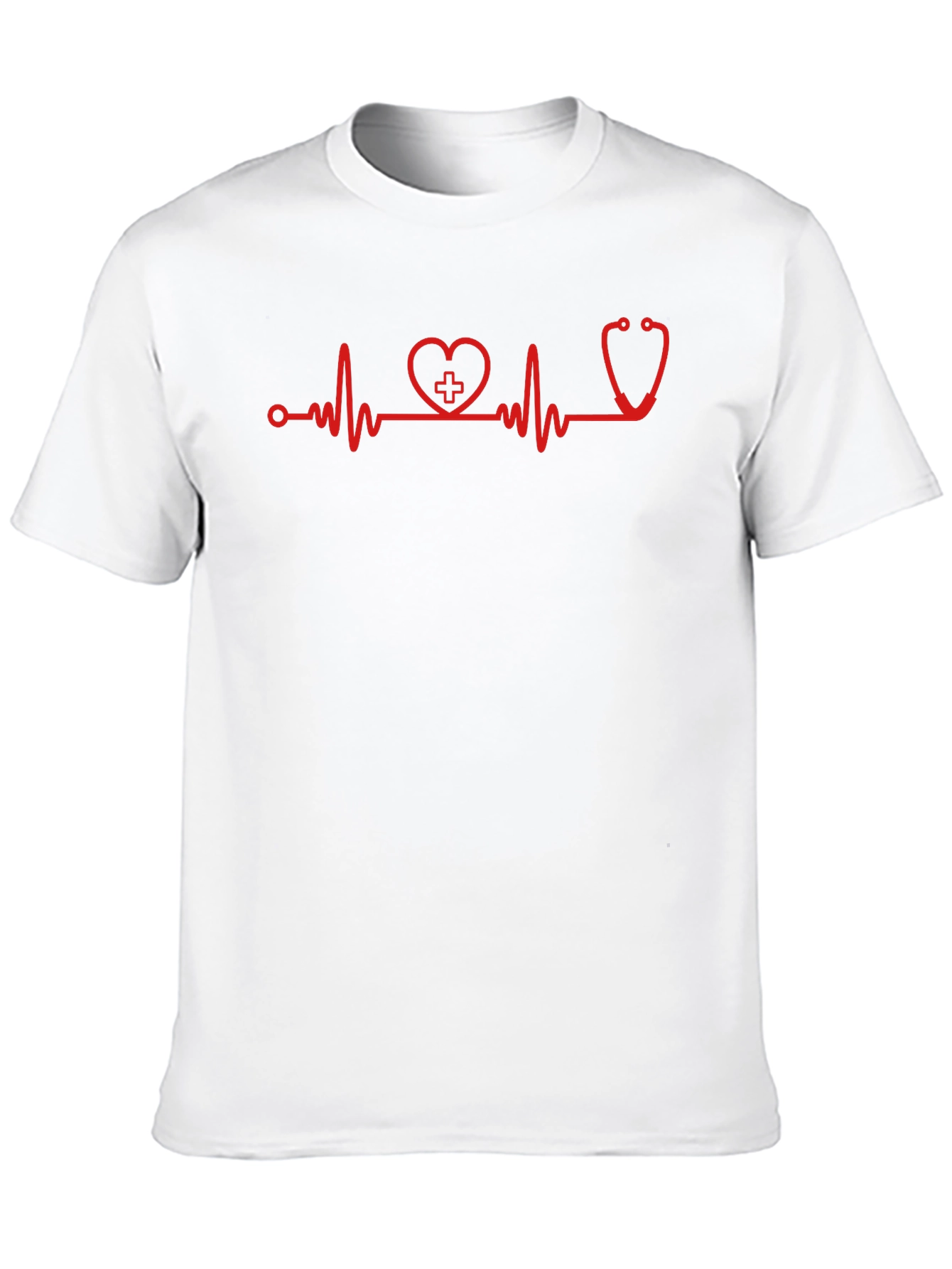 Heartbeat Stethoscope Graphic T-Shirt
