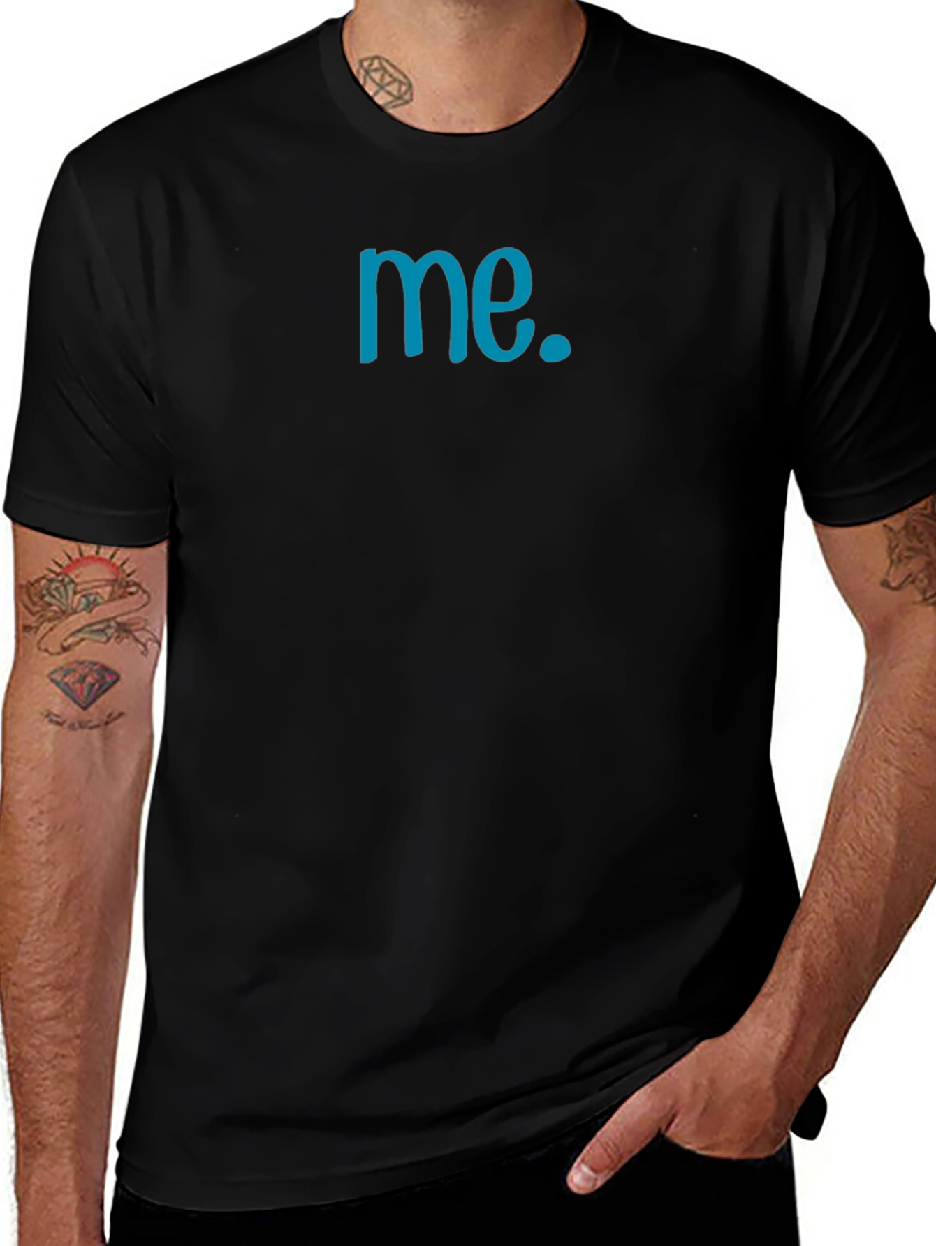 Stylish Black me. Graphic Tee