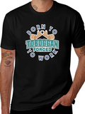 Born to Toboggan Black Graphic Tee