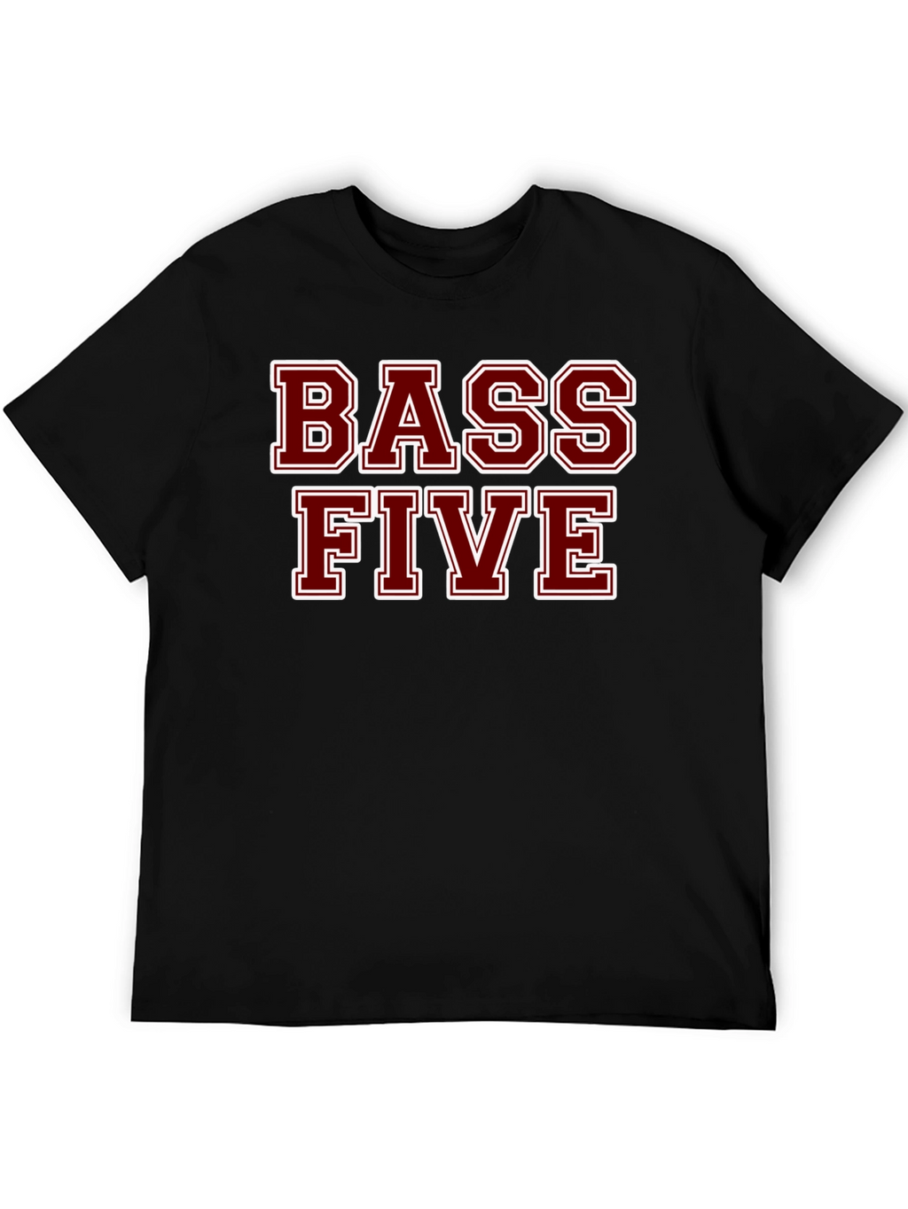 Bass Five Black Cotton T-Shirt