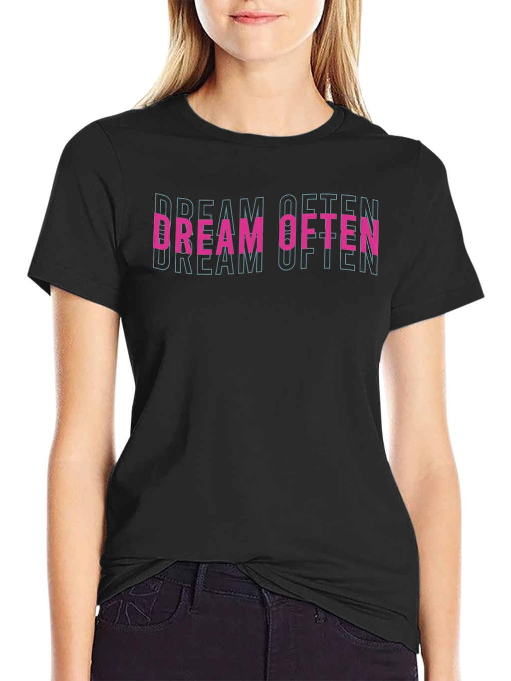 Dream Often Graphic Tee - Black