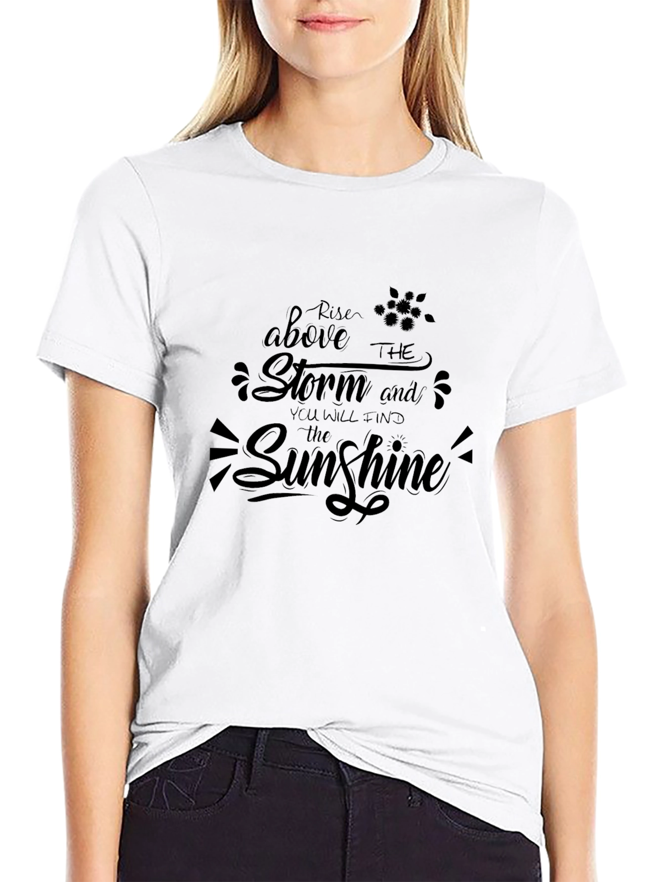 Rise Above the Storm Graphic Tee - Black