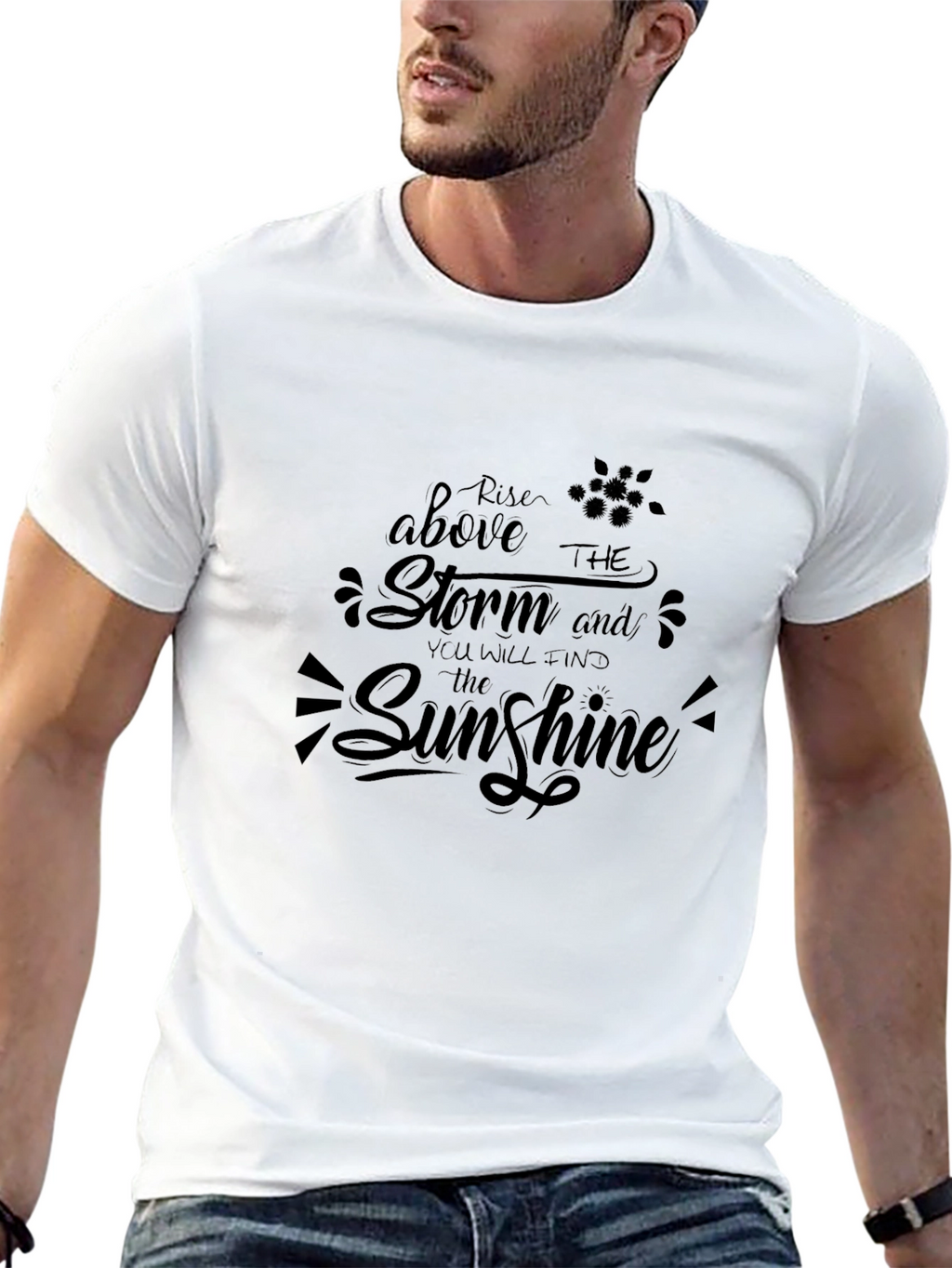 Rise Above the Storm Graphic Tee - Black