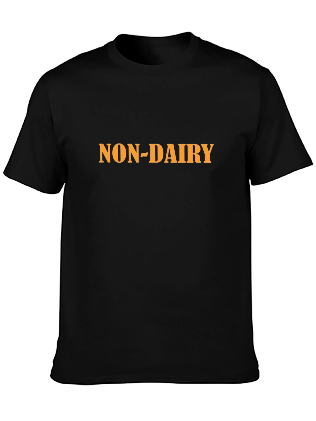 Non-Dairy Statement T-Shirt - Bold Black Comfortable