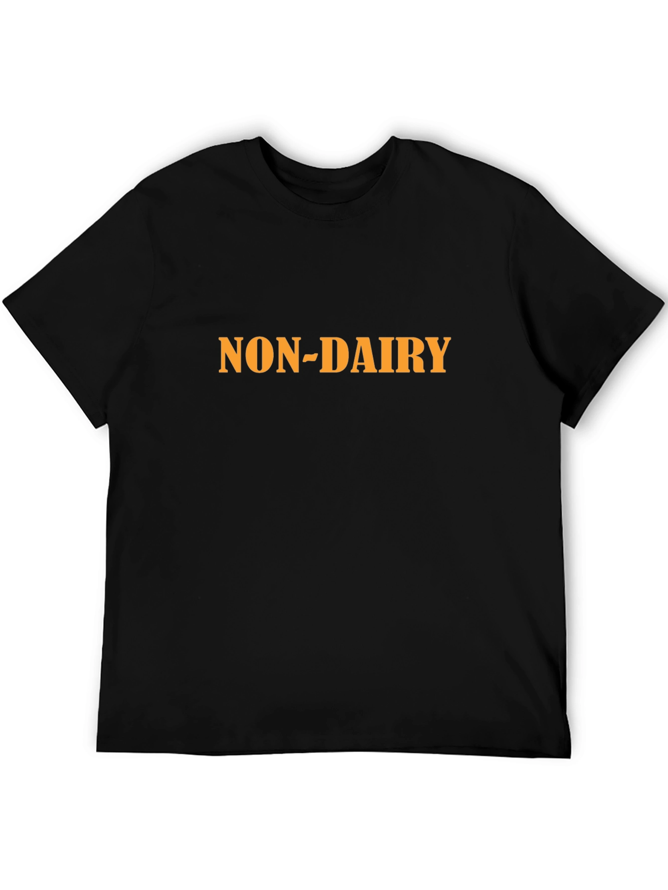 Non-Dairy Statement T-Shirt - Bold Black Comfortable