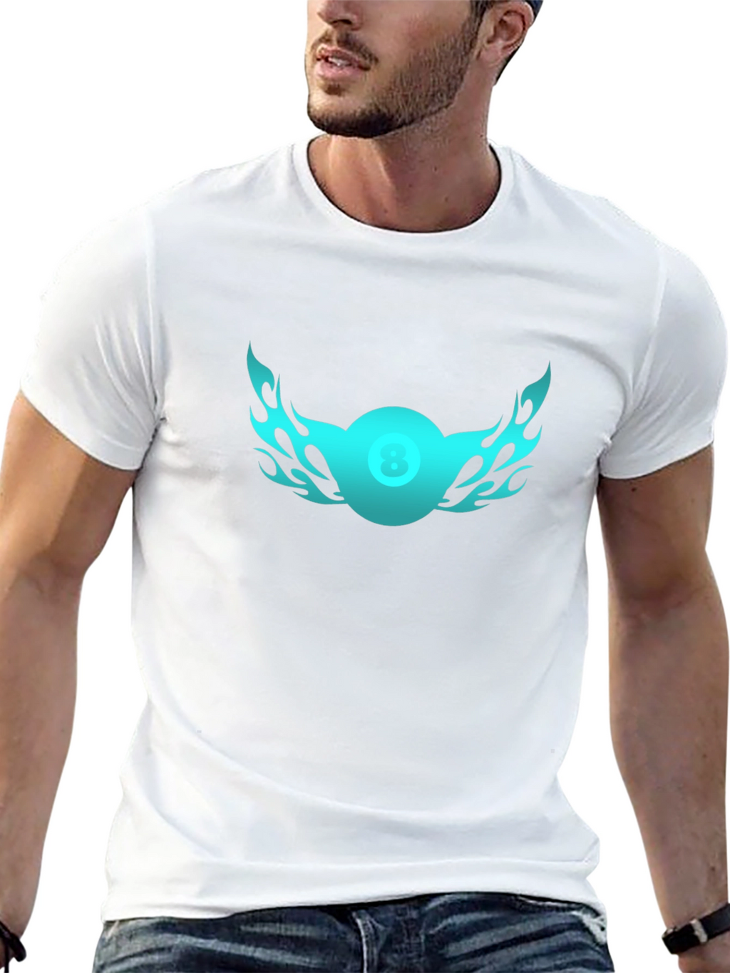 Flaming Eight Ball Graphic Tee