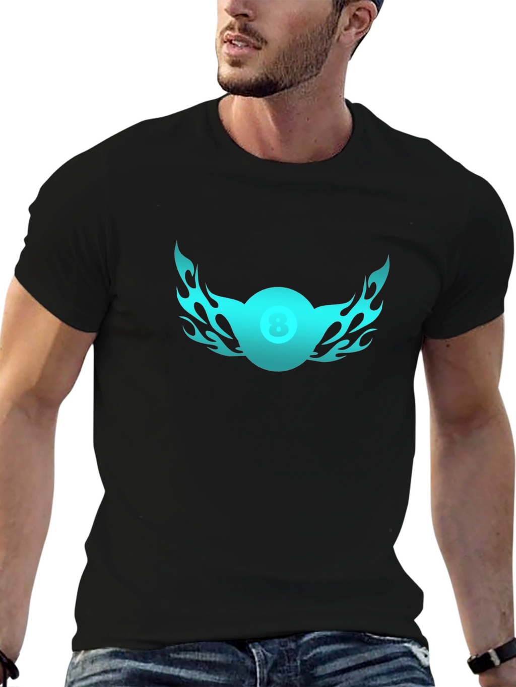 Flaming Eight Ball Graphic Tee