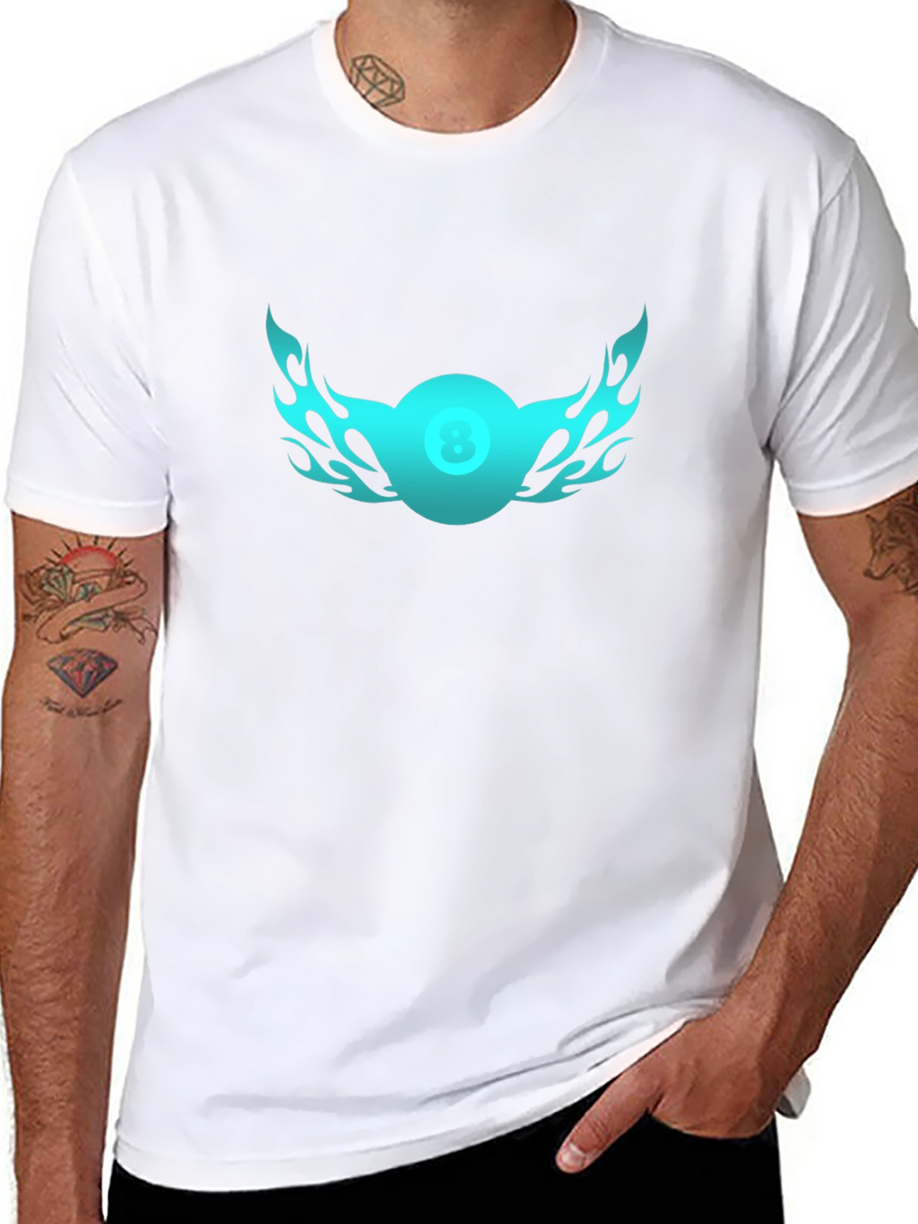 Flaming Eight Ball Graphic Tee