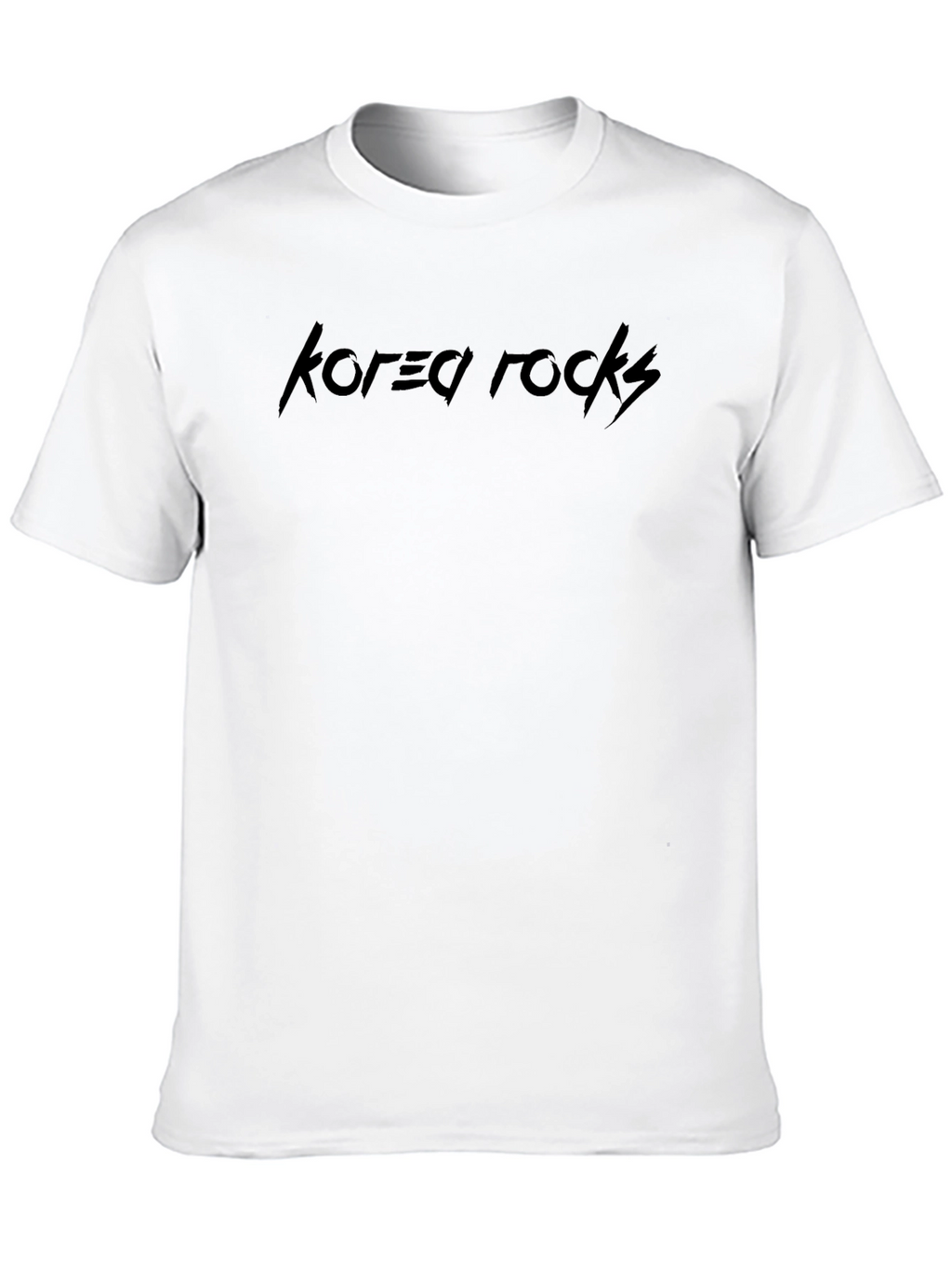 Korea Rocks Black Graphic T-Shirt