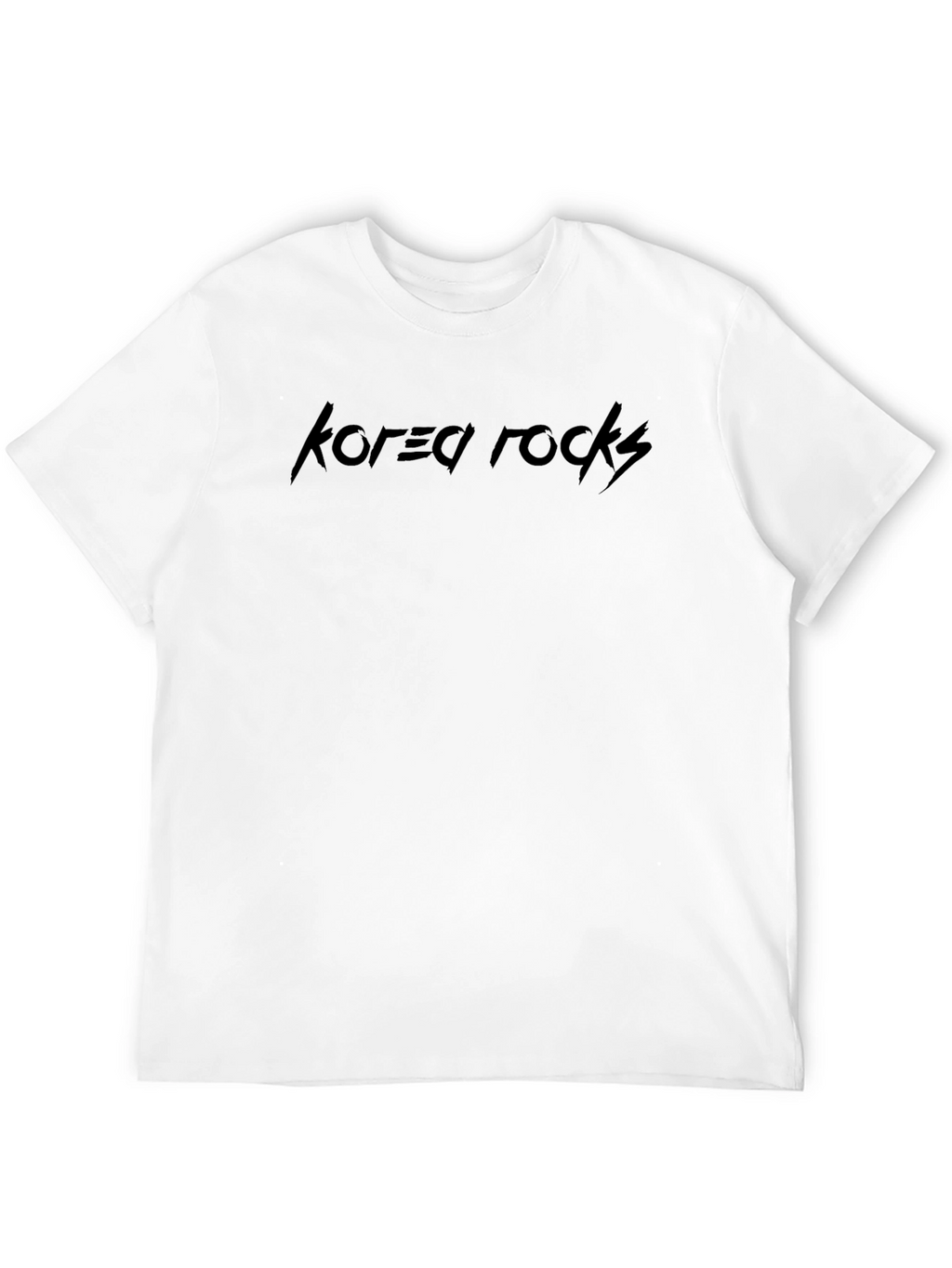 Korea Rocks Black Graphic T-Shirt