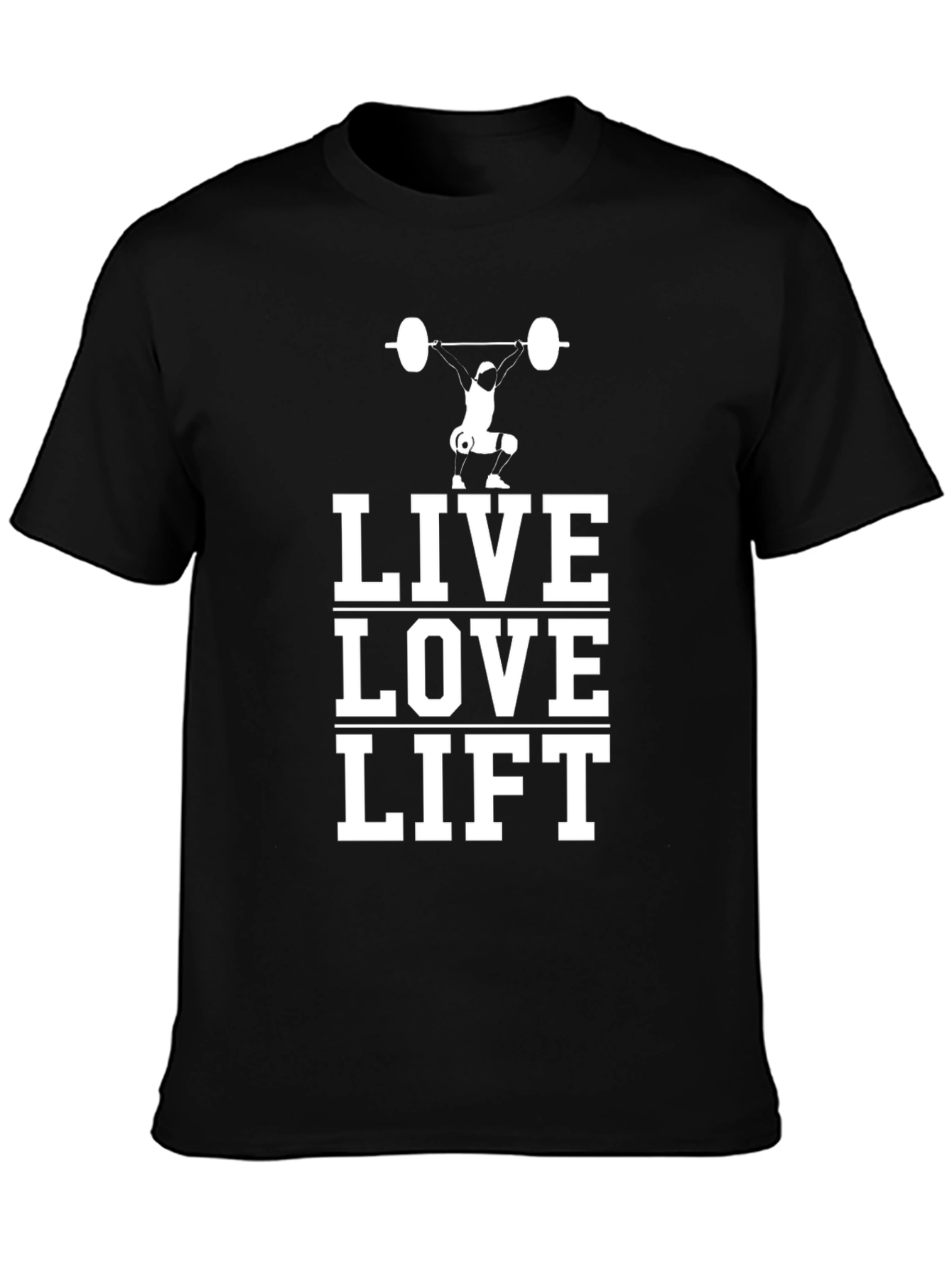 Live Love Lift Black Graphic T-Shirt - Weightlifting Apparel