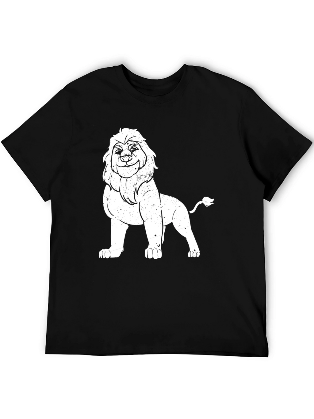 Lion Graphic Tee - Black Casual T-Shirt