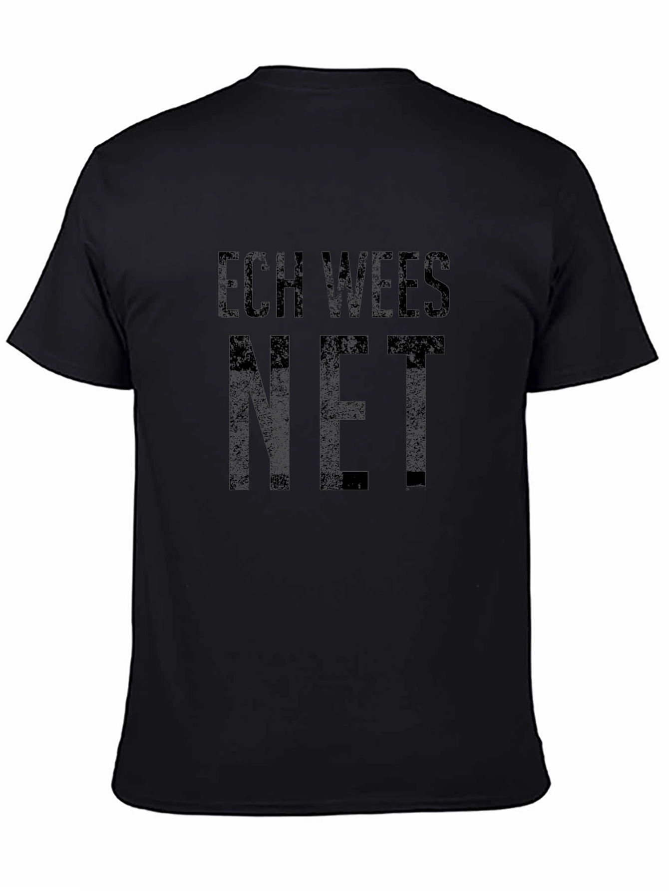 Ech Wees Net Mens Black Graphic Tee Shirt