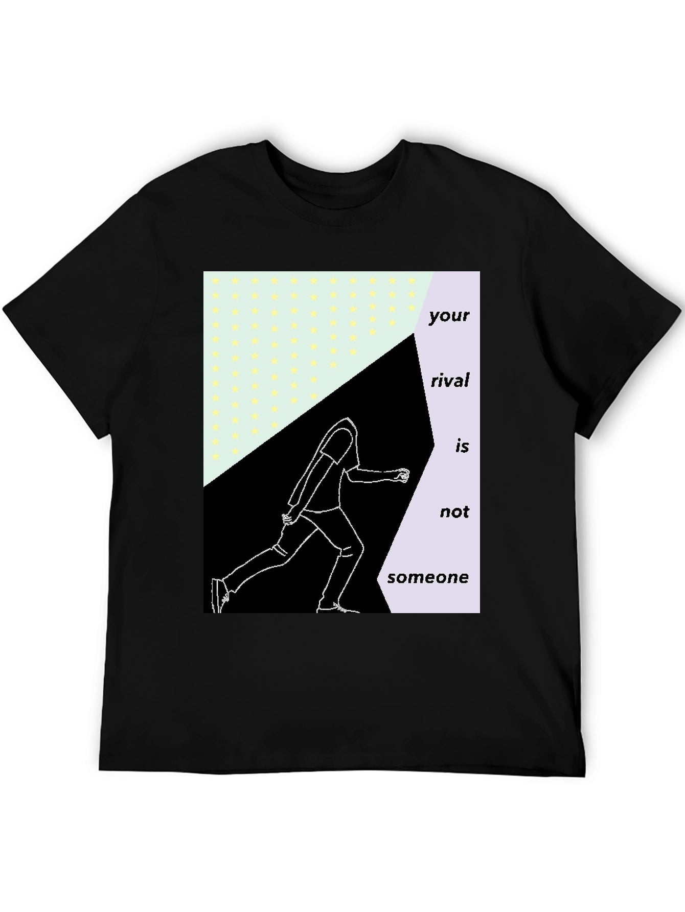Abstract Runner Graphic Tee - Motivational Sportswear