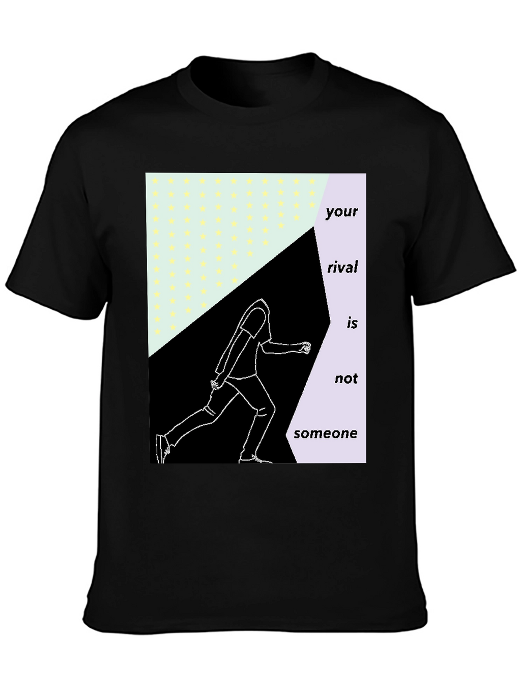 Abstract Runner Graphic Tee - Motivational Sportswear