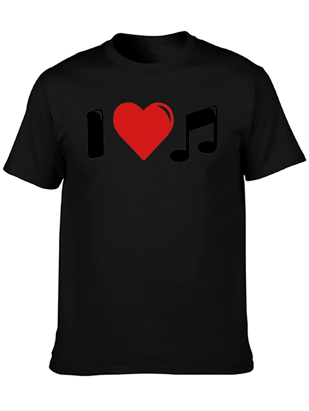 I Heart Music Black T-Shirt