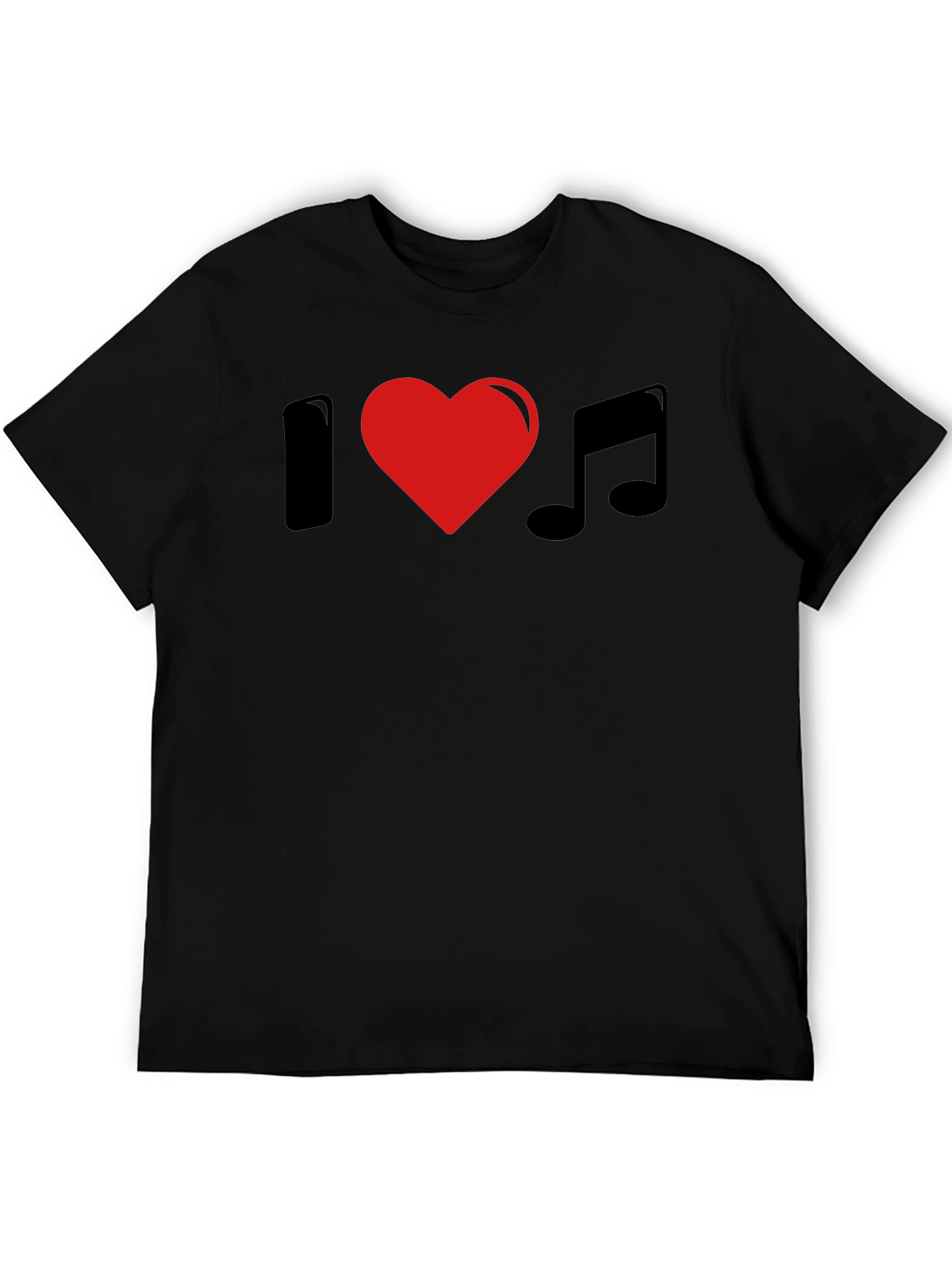 I Heart Music Black T-Shirt