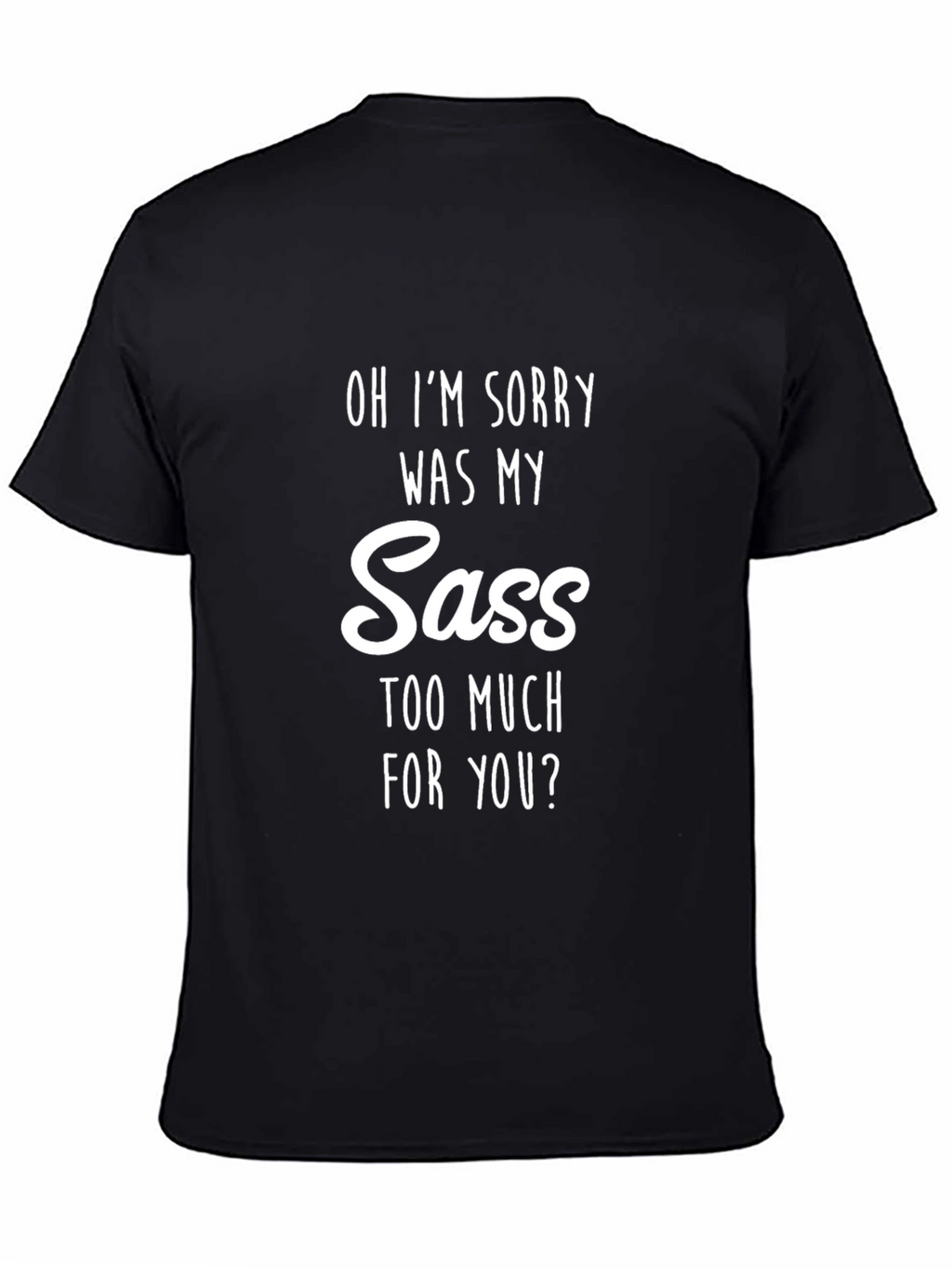 Sassy Graphic Tee - Mens Black Shirt