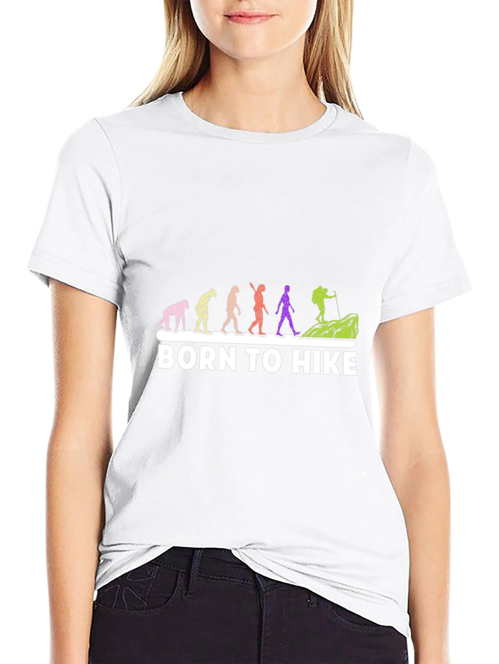 Born To Hike Evolution Black T-Shirt