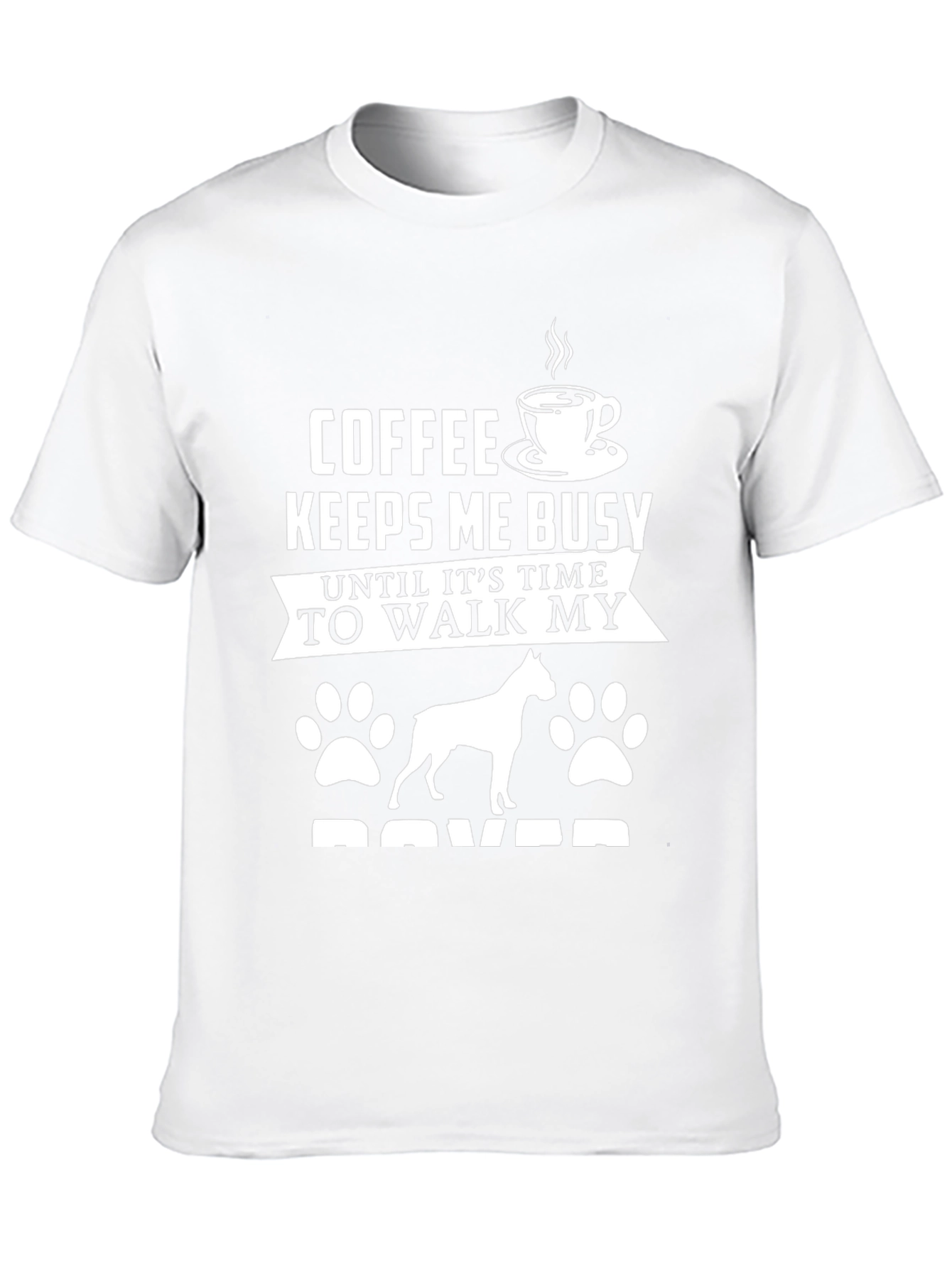 Coffee and Dog T-Shirt - Boxer Lover Tee