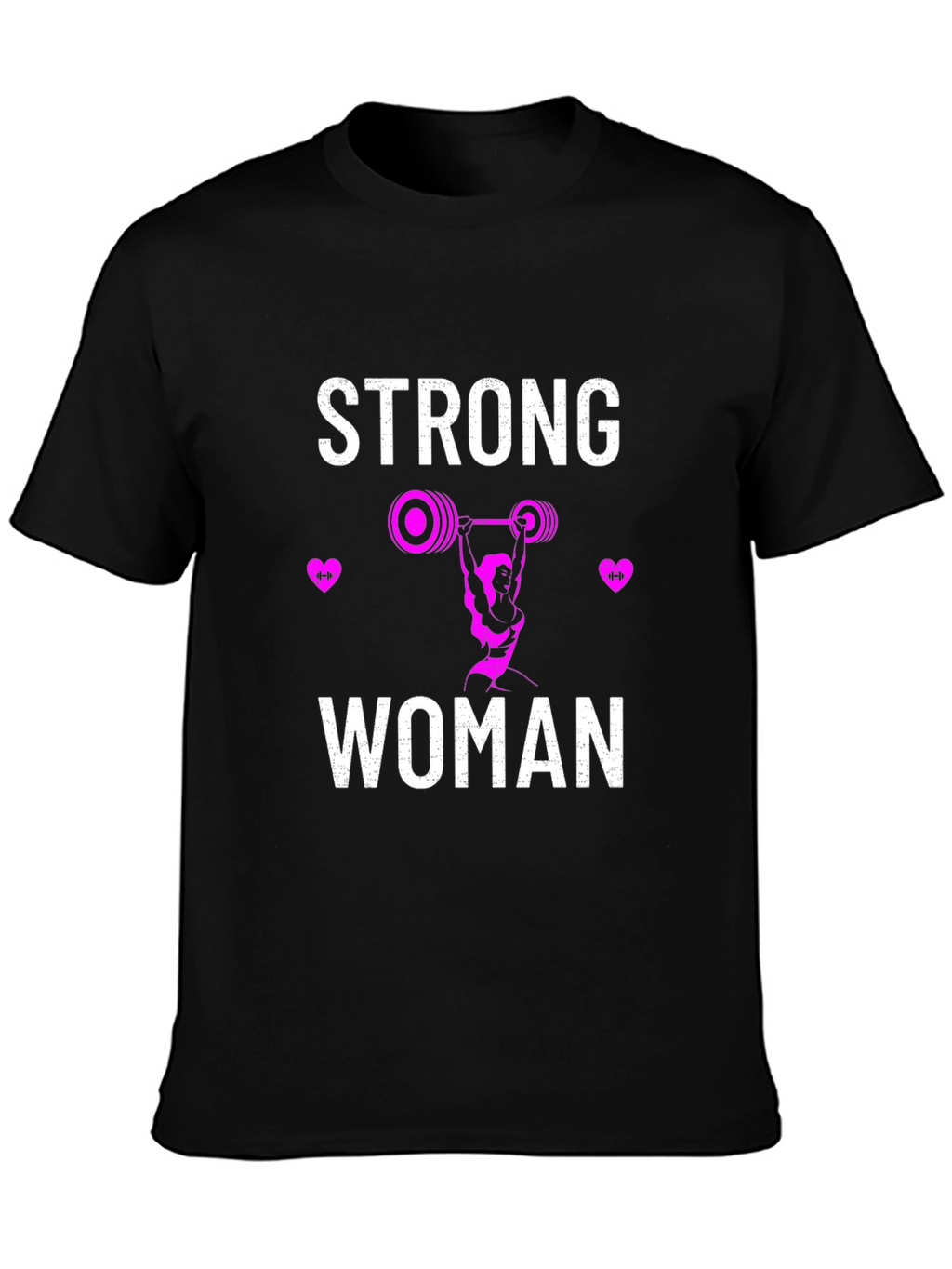 Strong Woman Graphic T-Shirt - Weightlifting Design