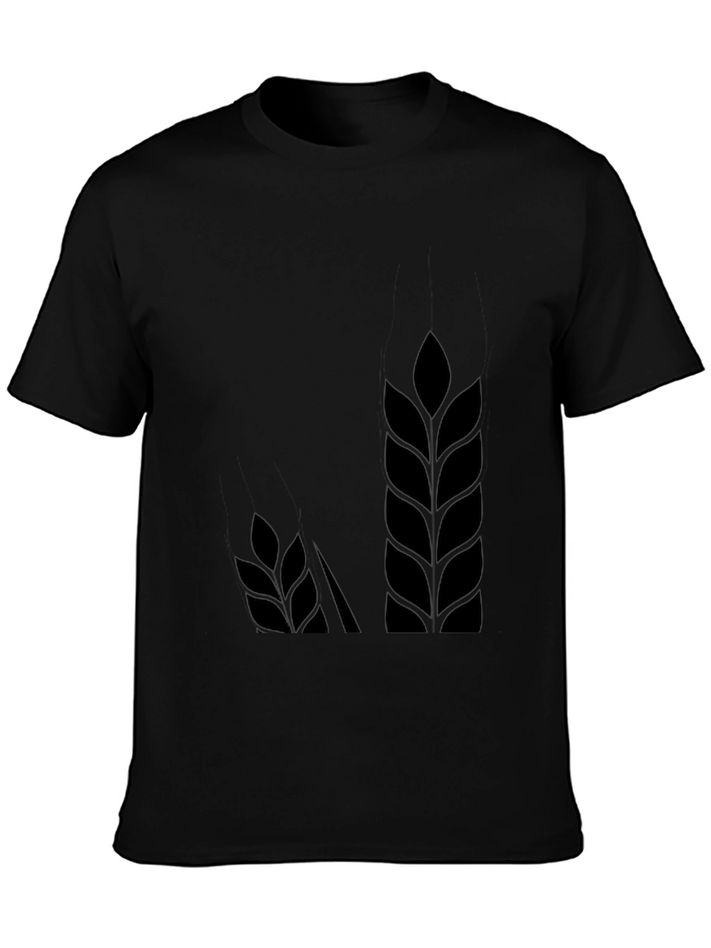 Wheat Graphic Black T-Shirt - Soft Cotton Blend