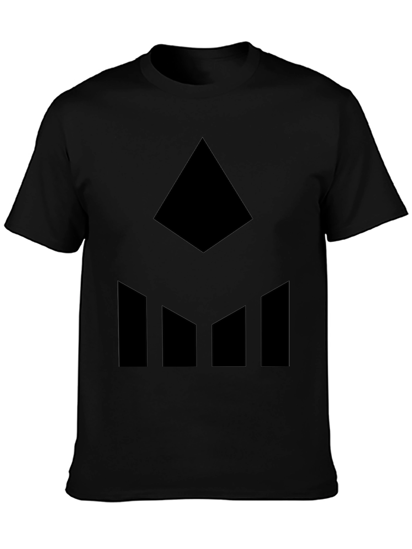 Black Geometric Graphic Tee - Modern Style