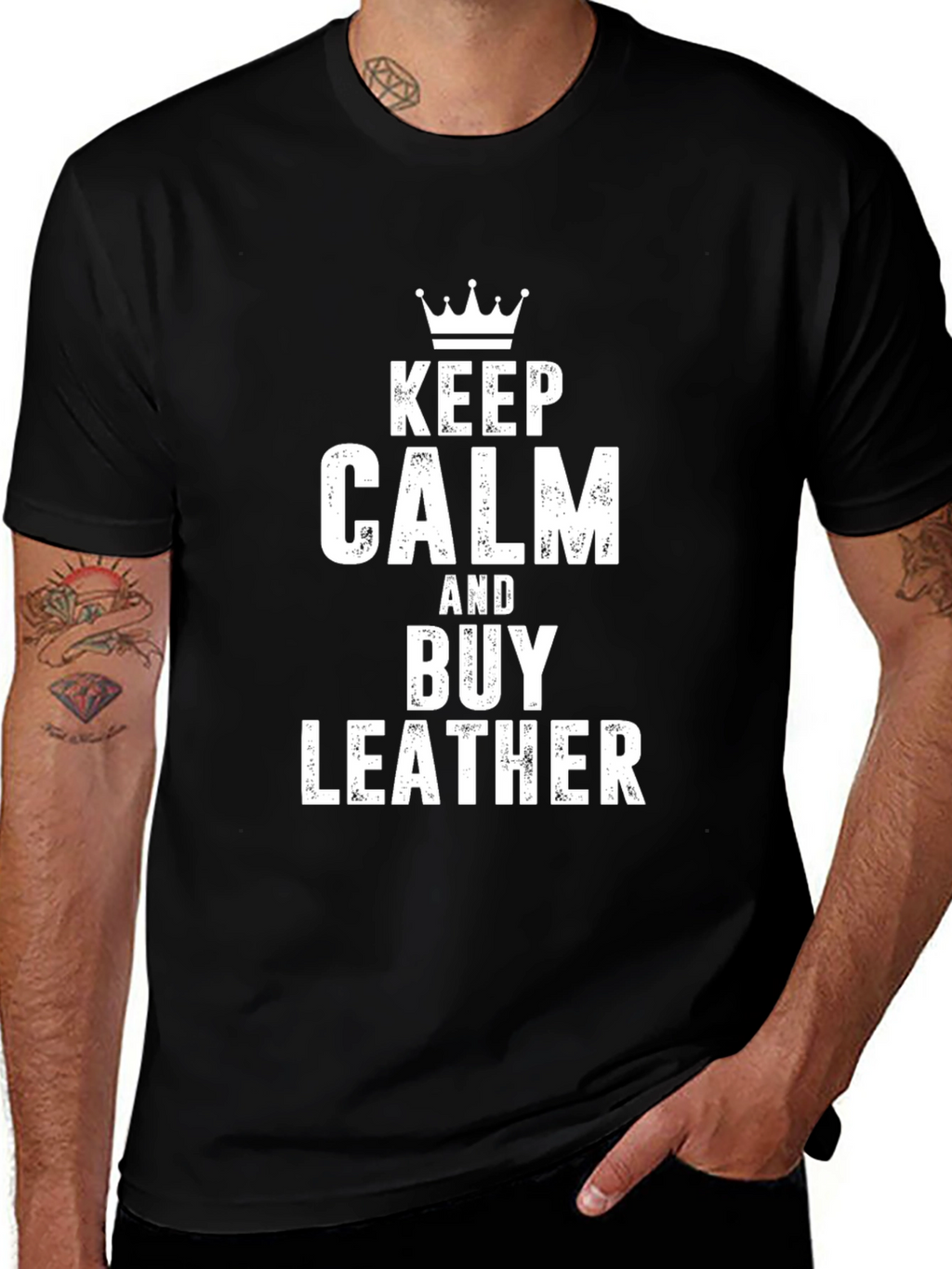 Keep Calm and Buy Leather T-Shirt