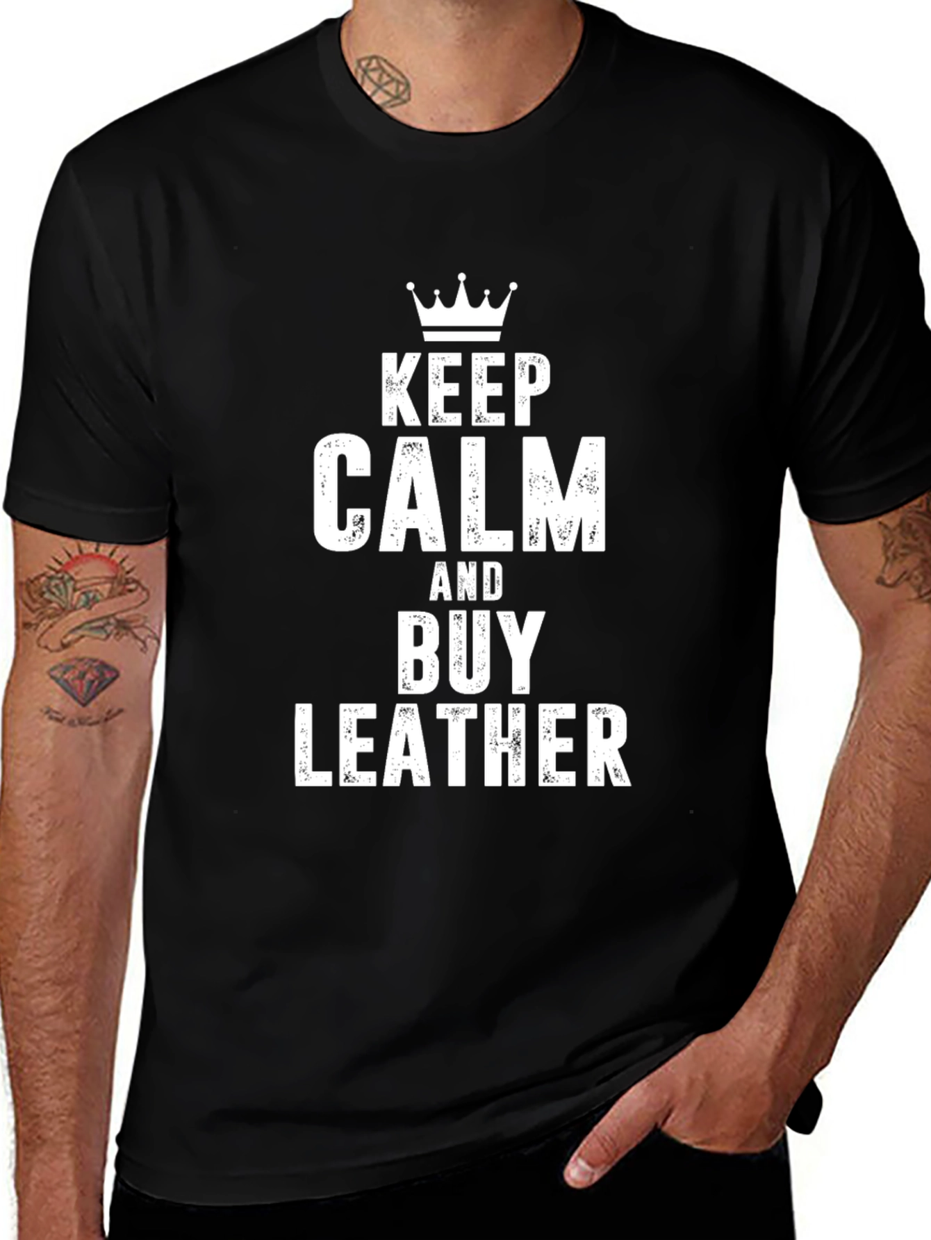 Keep Calm and Buy Leather T-Shirt