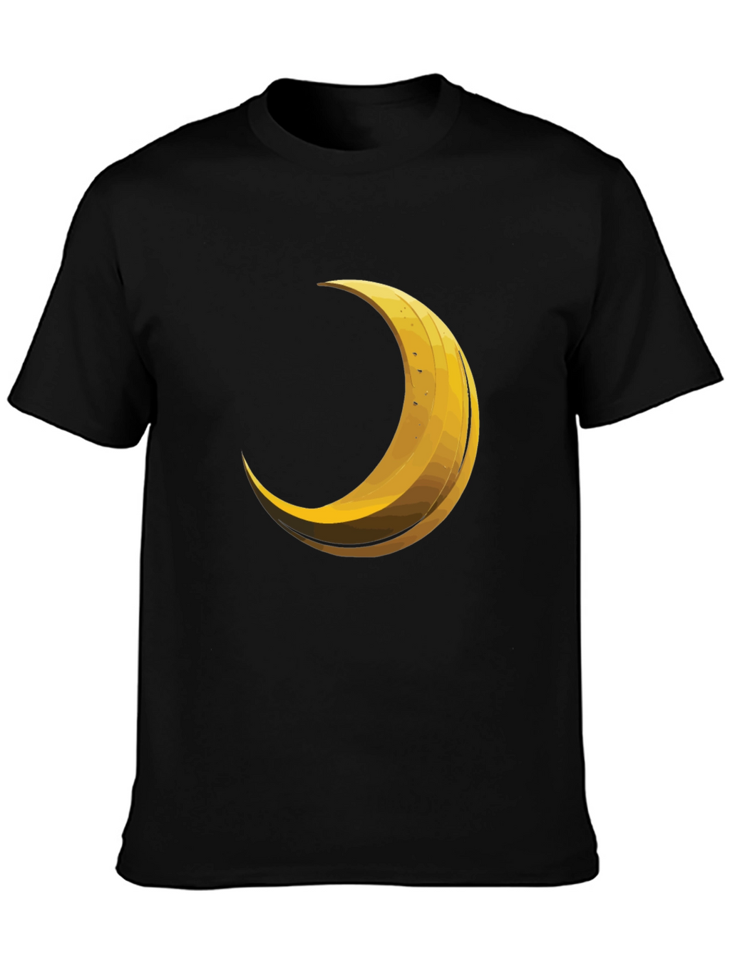 Crescent Moon Graphic Tee - Trendy Black T-Shirt