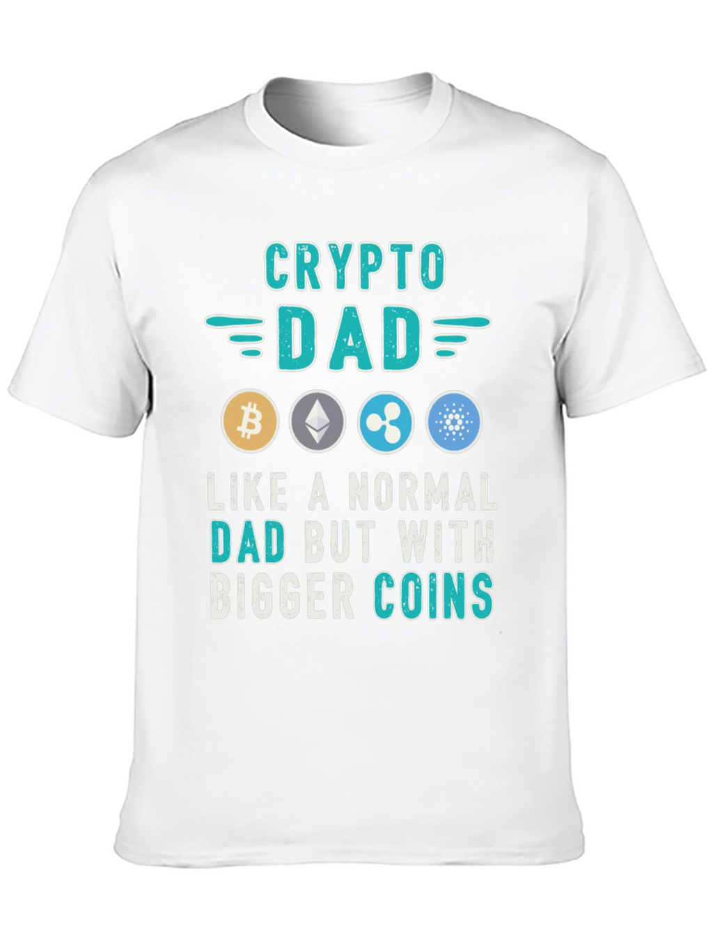 Crypto Dad T-Shirt - Bitcoin Ethereum Ripple