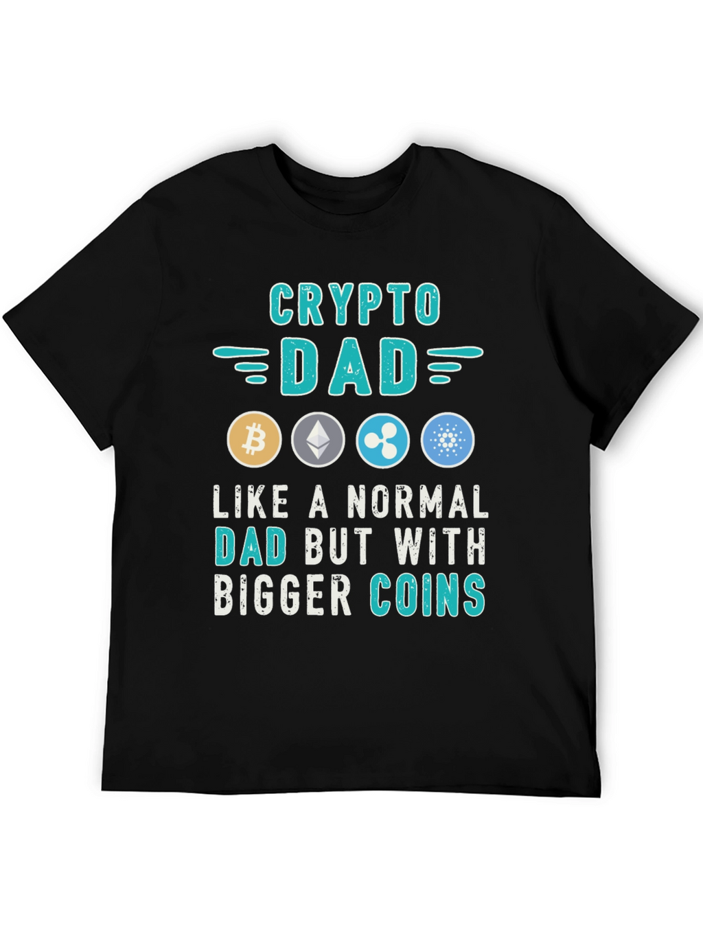 Crypto Dad T-Shirt - Bitcoin Ethereum Ripple