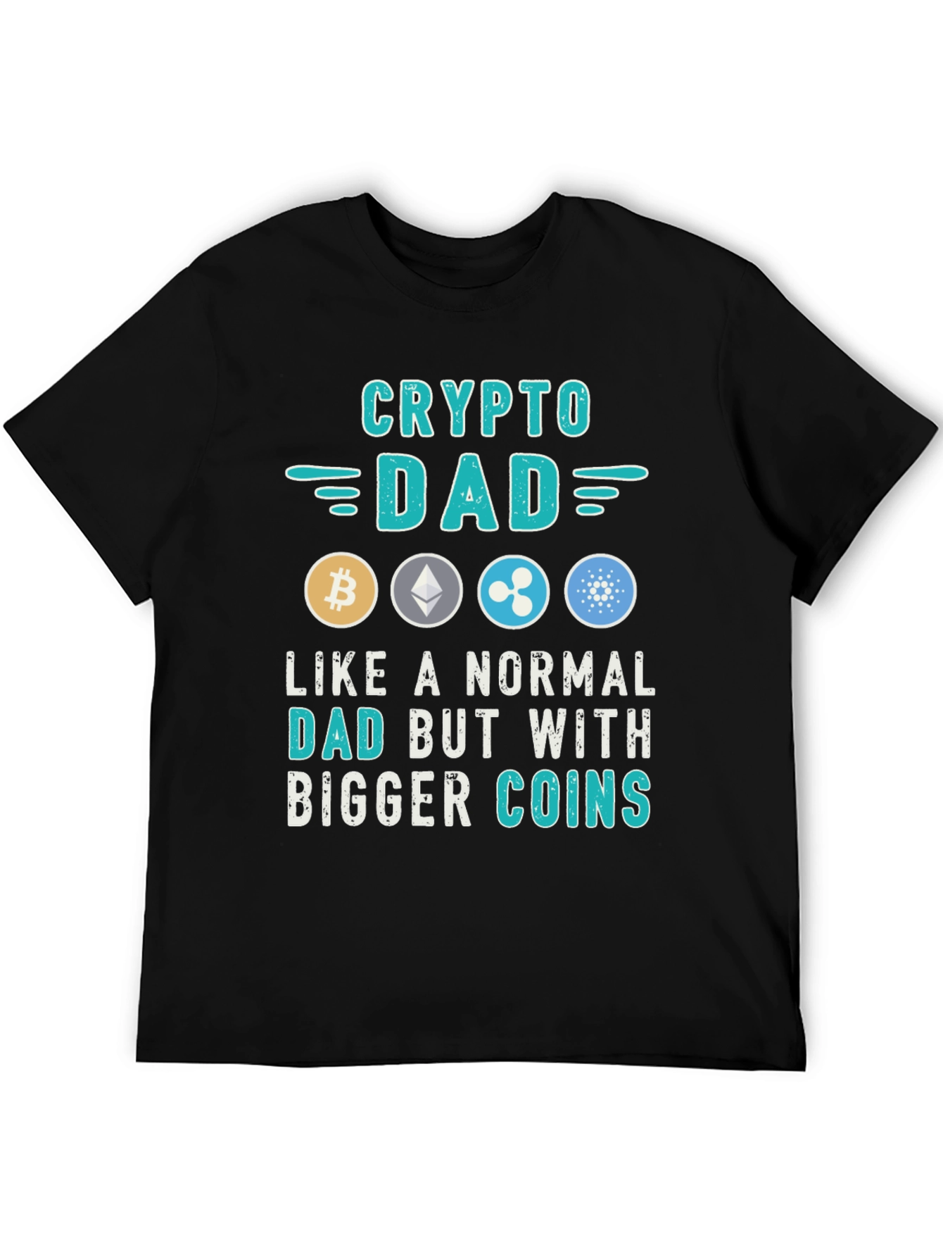 Crypto Dad T-Shirt - Bitcoin Ethereum Ripple