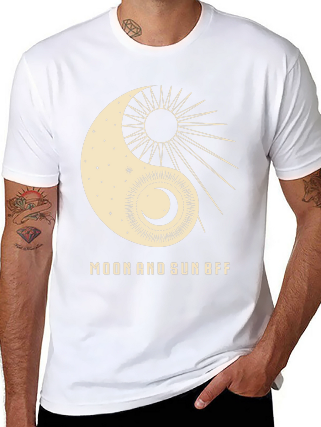 Yin Yang Moon and Sun BFF Graphic Tee