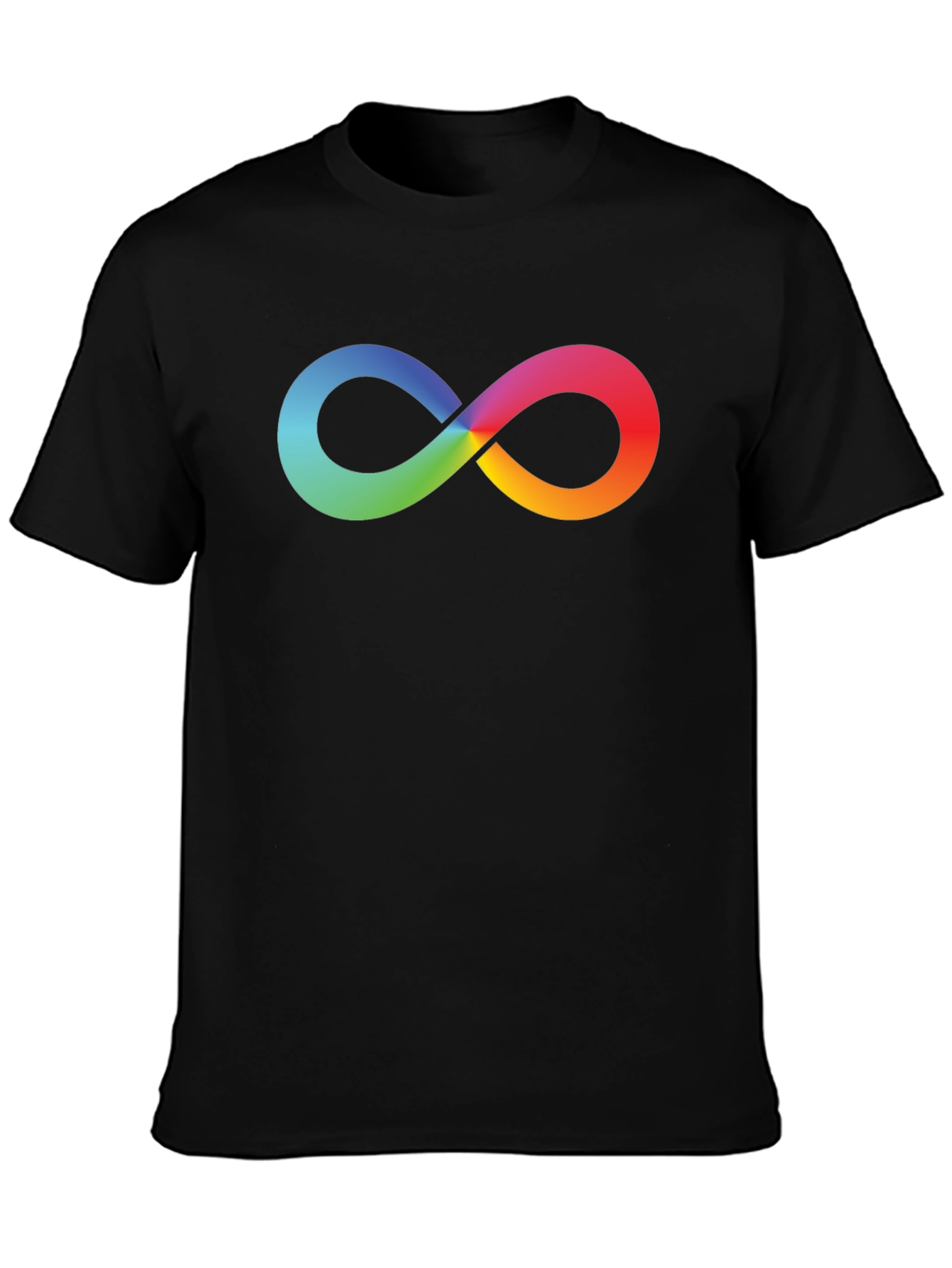 Rainbow Infinity Symbol Black T-Shirt