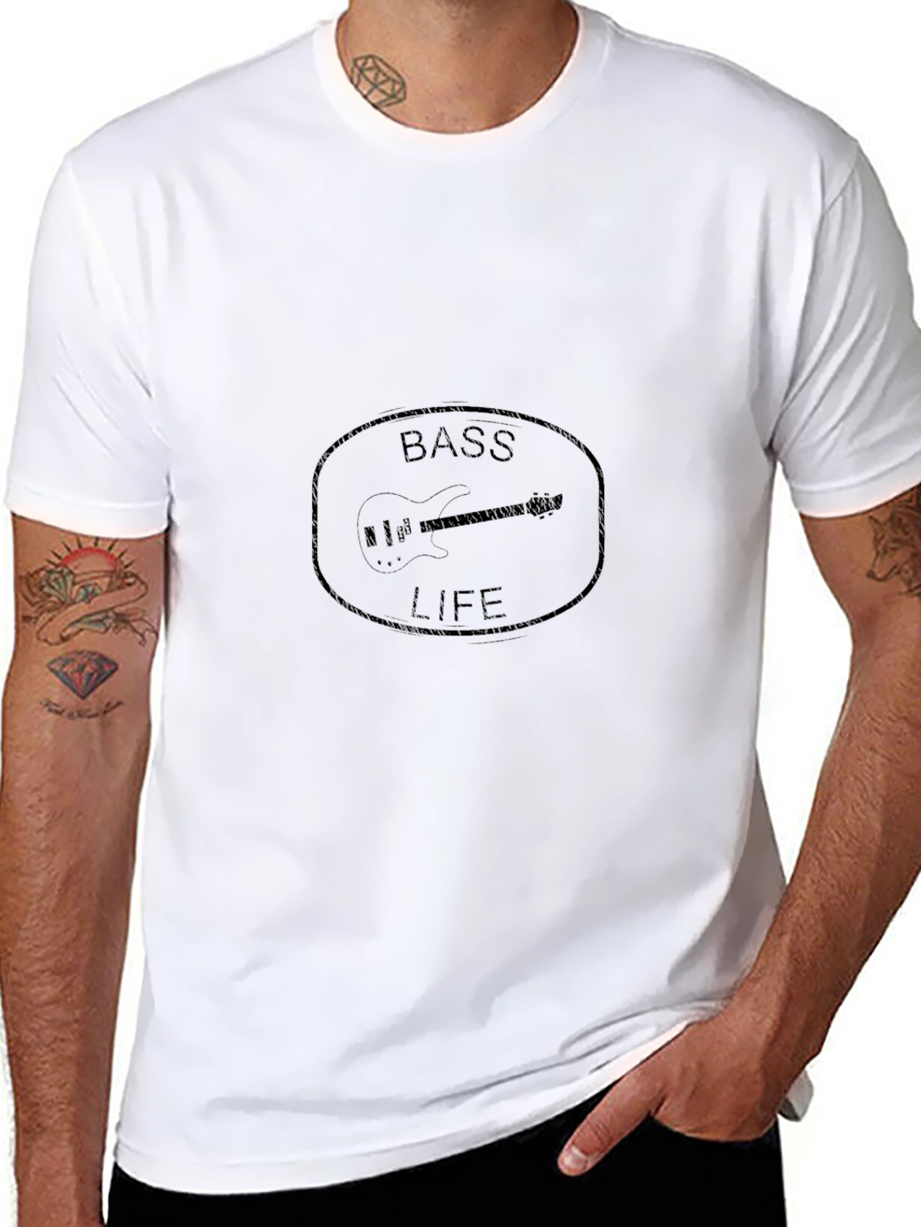Bass Life Black T-Shirt - Music Lovers Tee